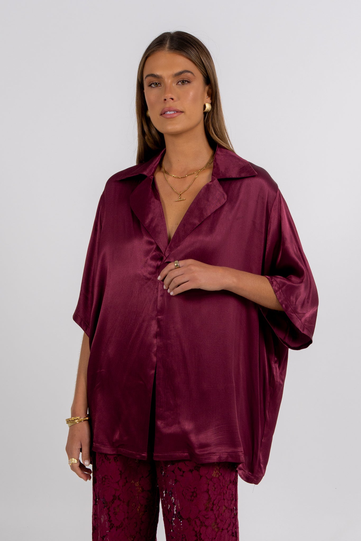 Francesca Shirt Burgundy