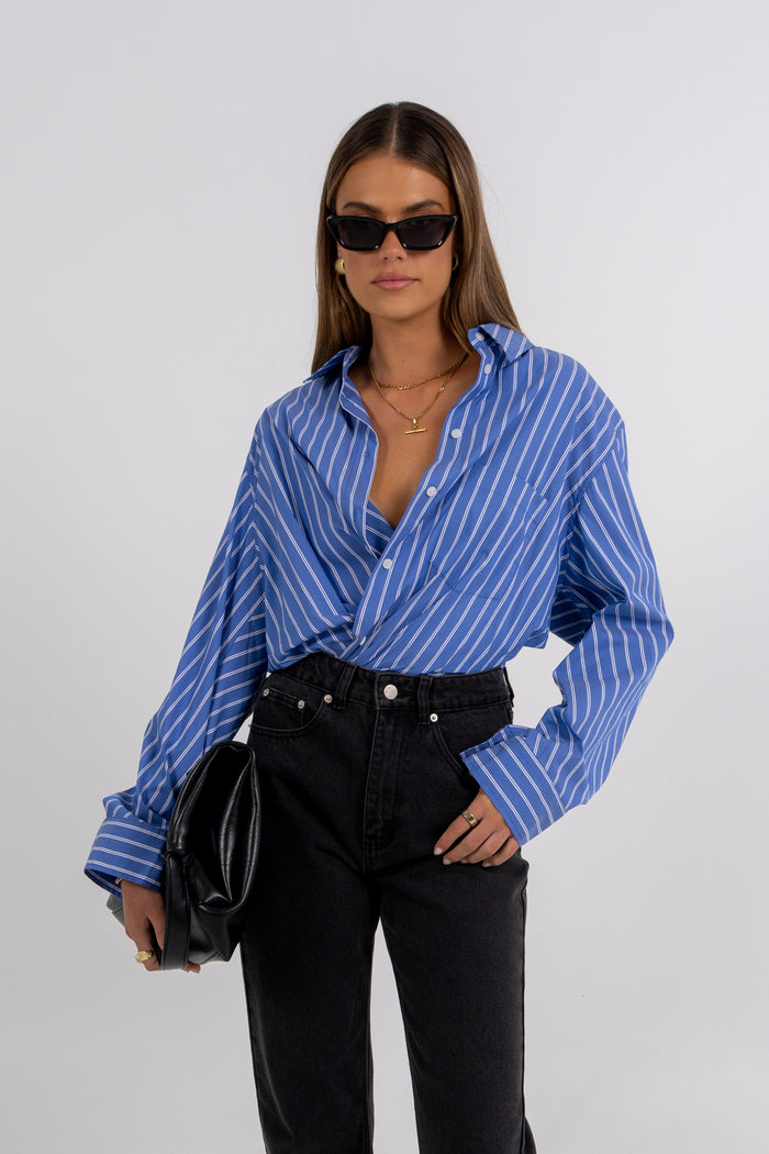 Oliver Shirt White Stripe