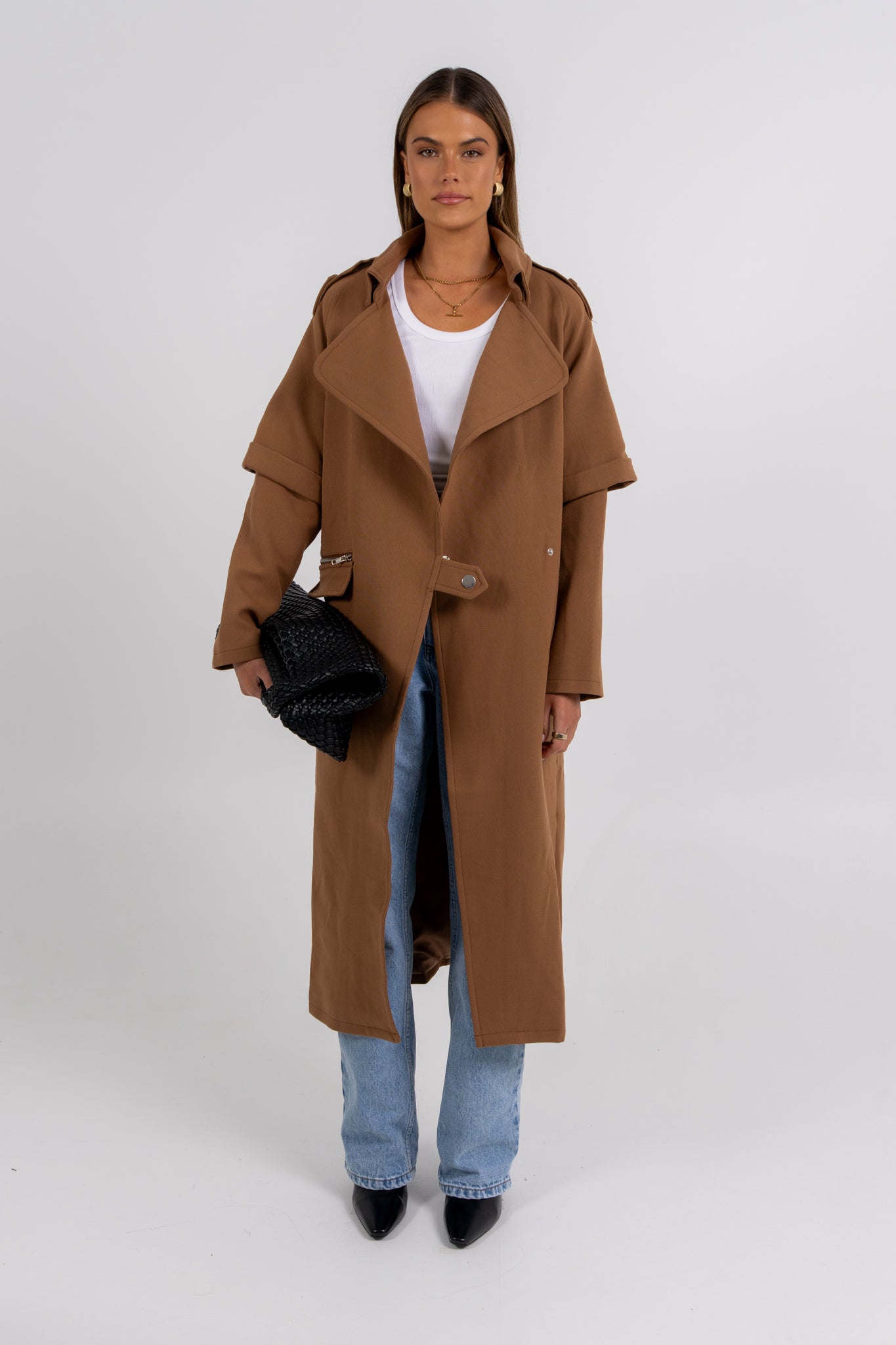 Sarah Trench Coat Tan Brown