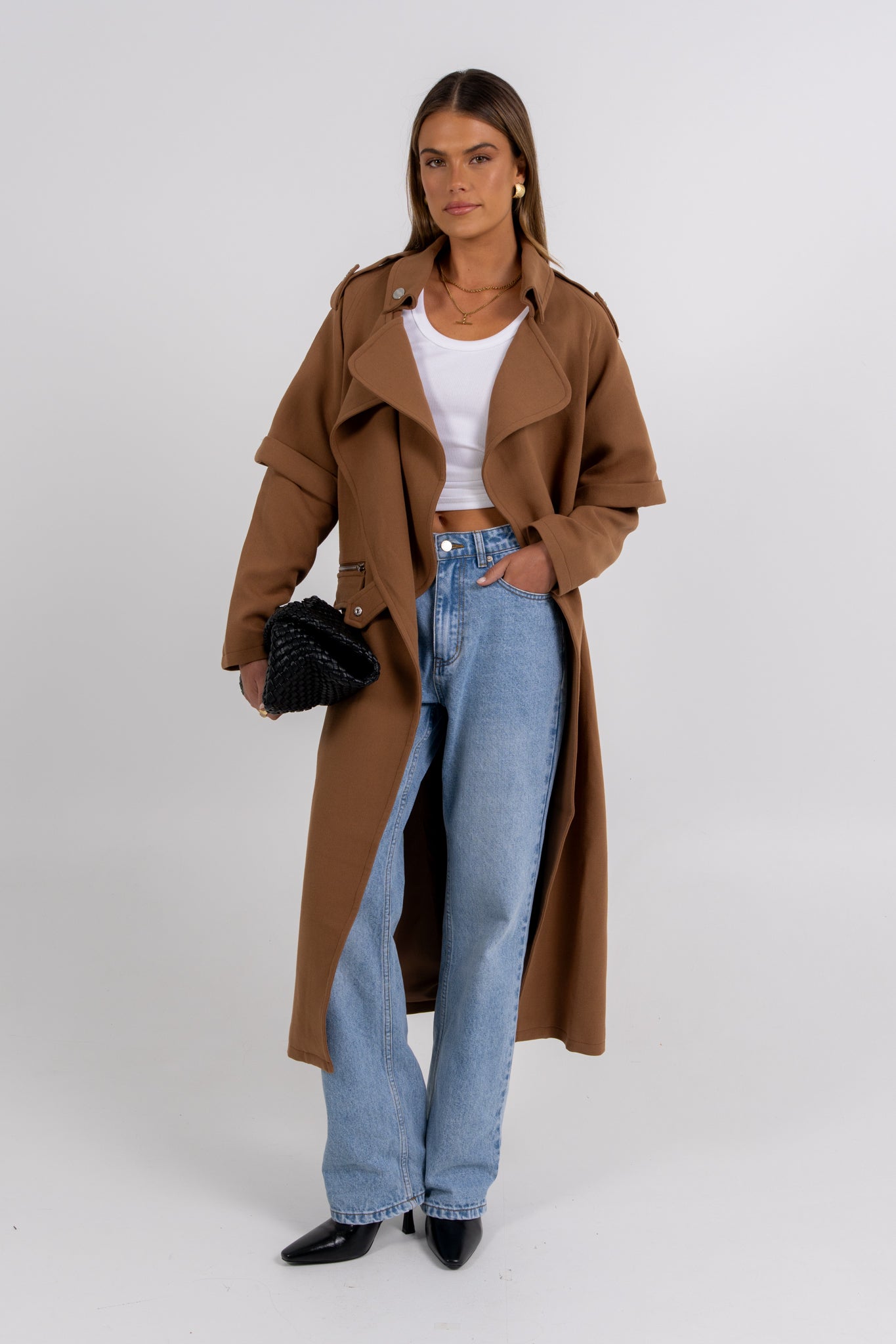 Sarah Trench Coat Tan Brown