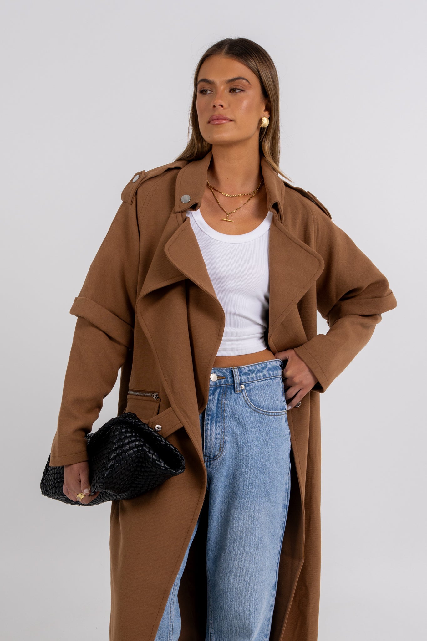 Sarah Trench Coat Tan Brown