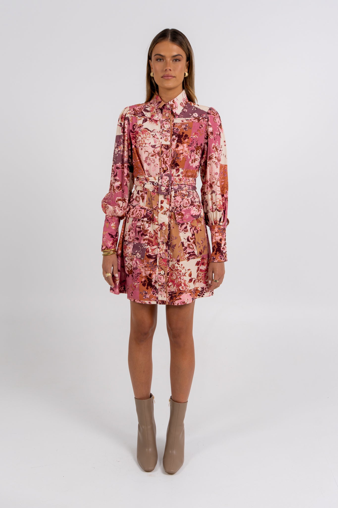 Jolanda Mini Dress Fleur Print