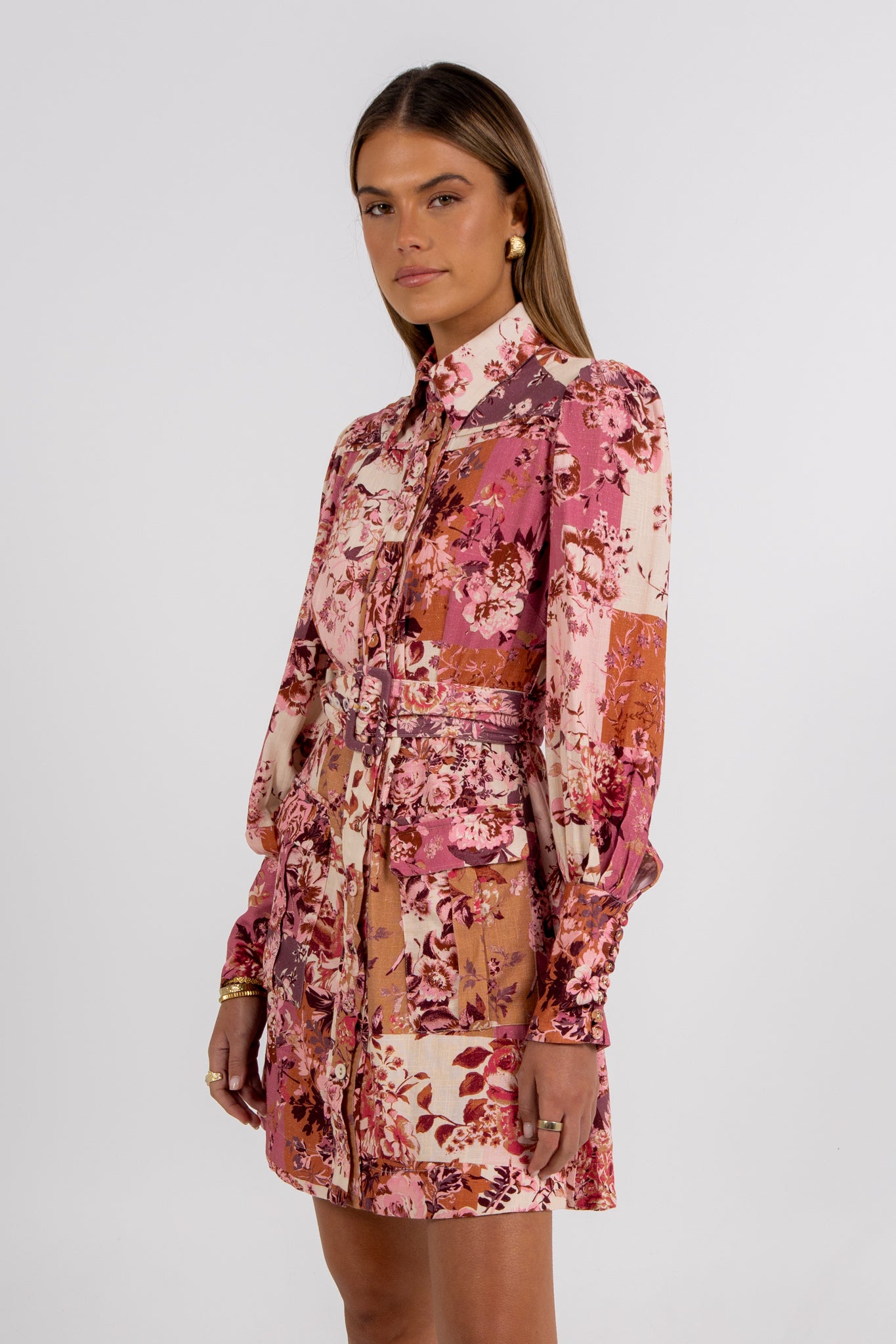 Jolanda Mini Dress Fleur Print