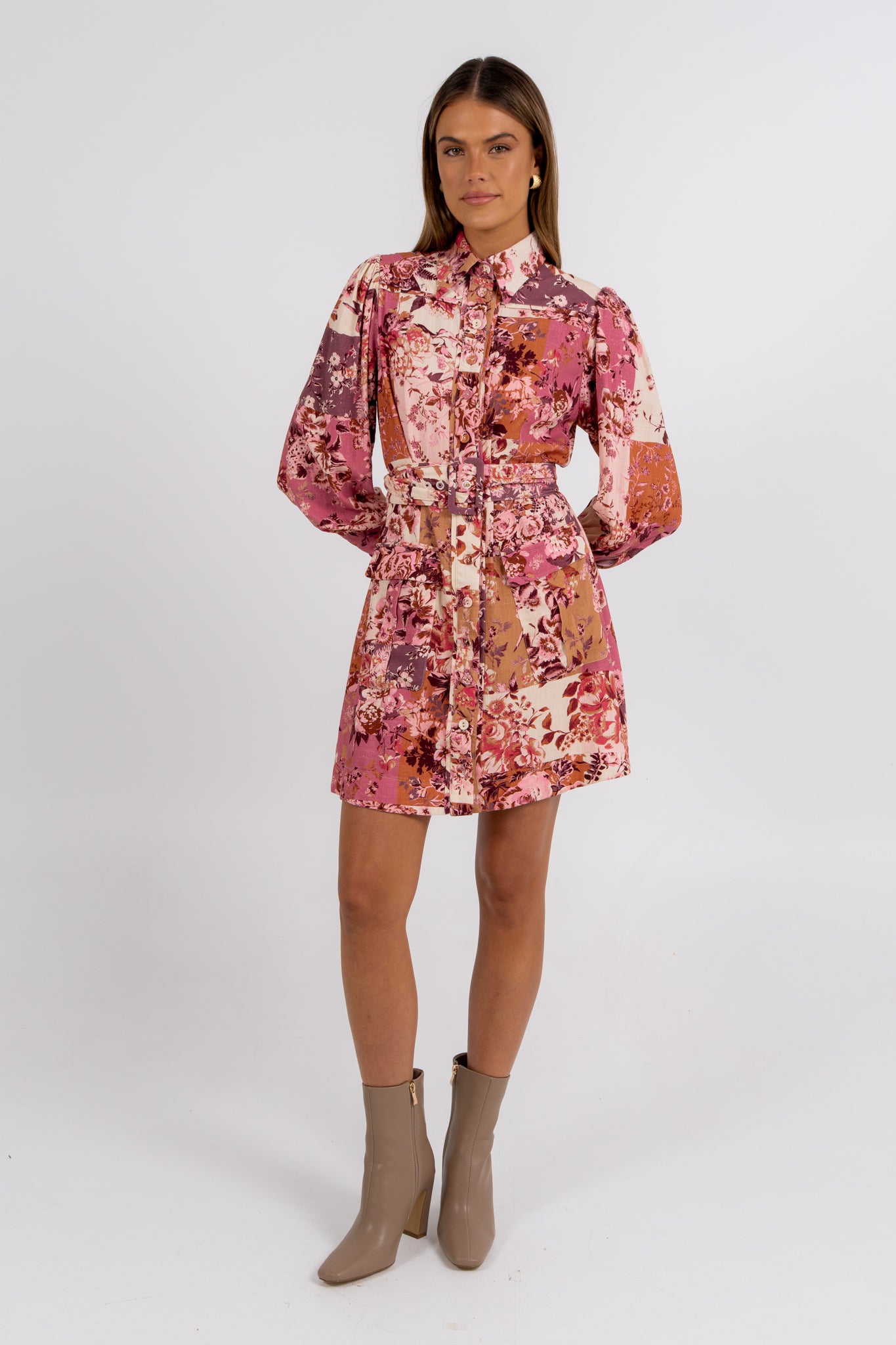 Jolanda Mini Dress Fleur Print