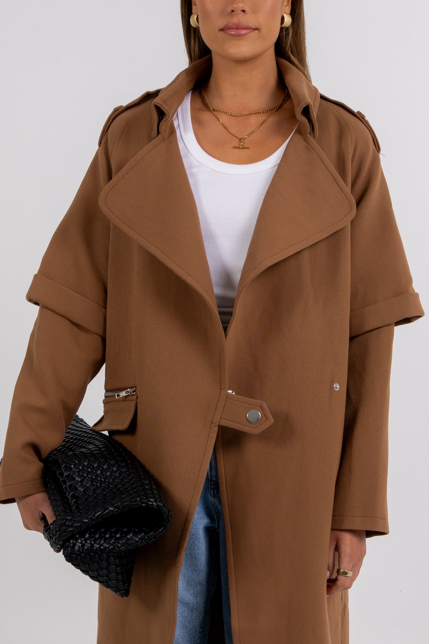 Sarah Trench Coat Tan Brown