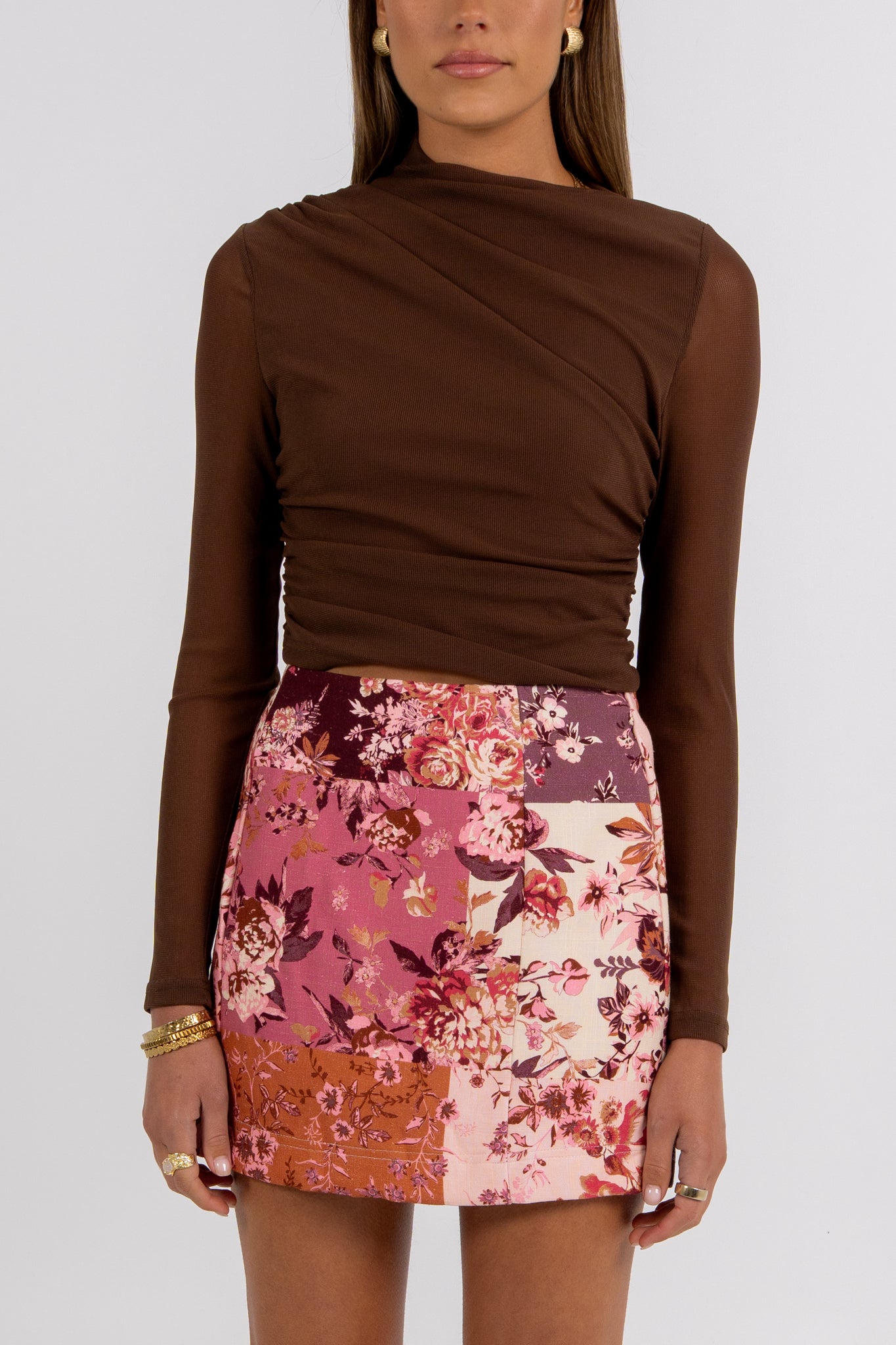 Zaira Mini Skirt Fleur Print