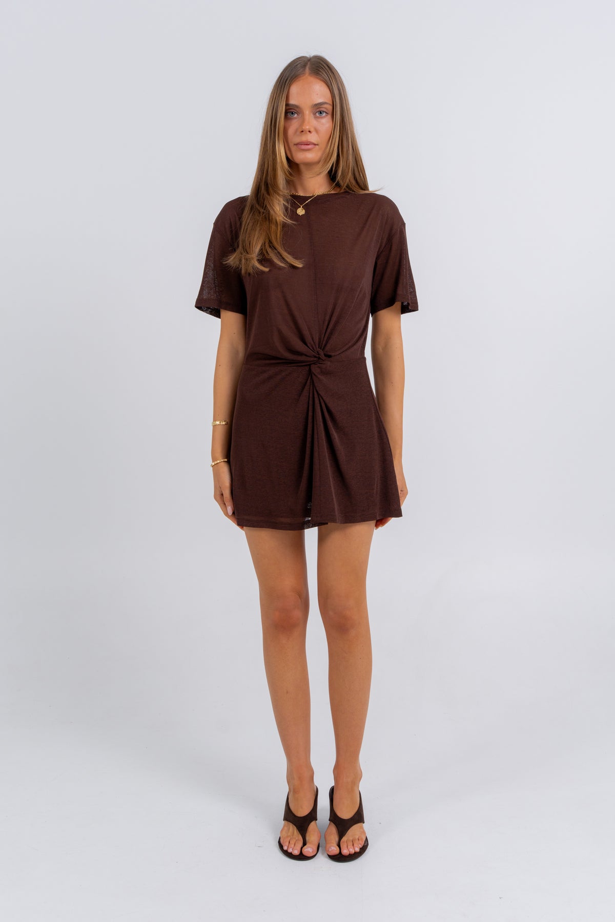 Otivia Mini Dress Chocolate