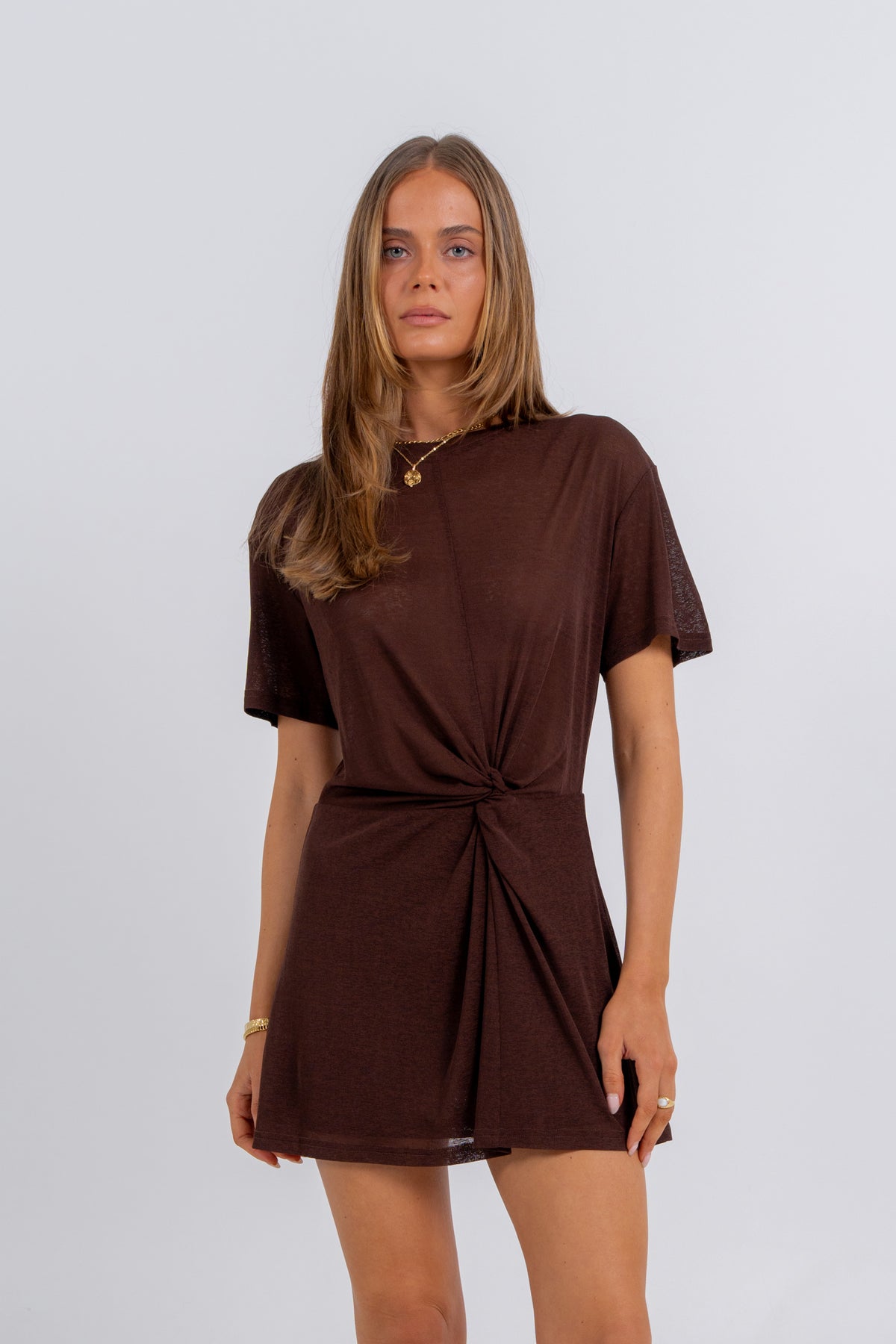 Otivia Mini Dress Chocolate