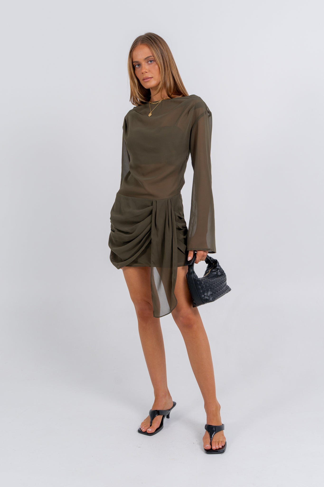 Hetty Mini Dress Khaki