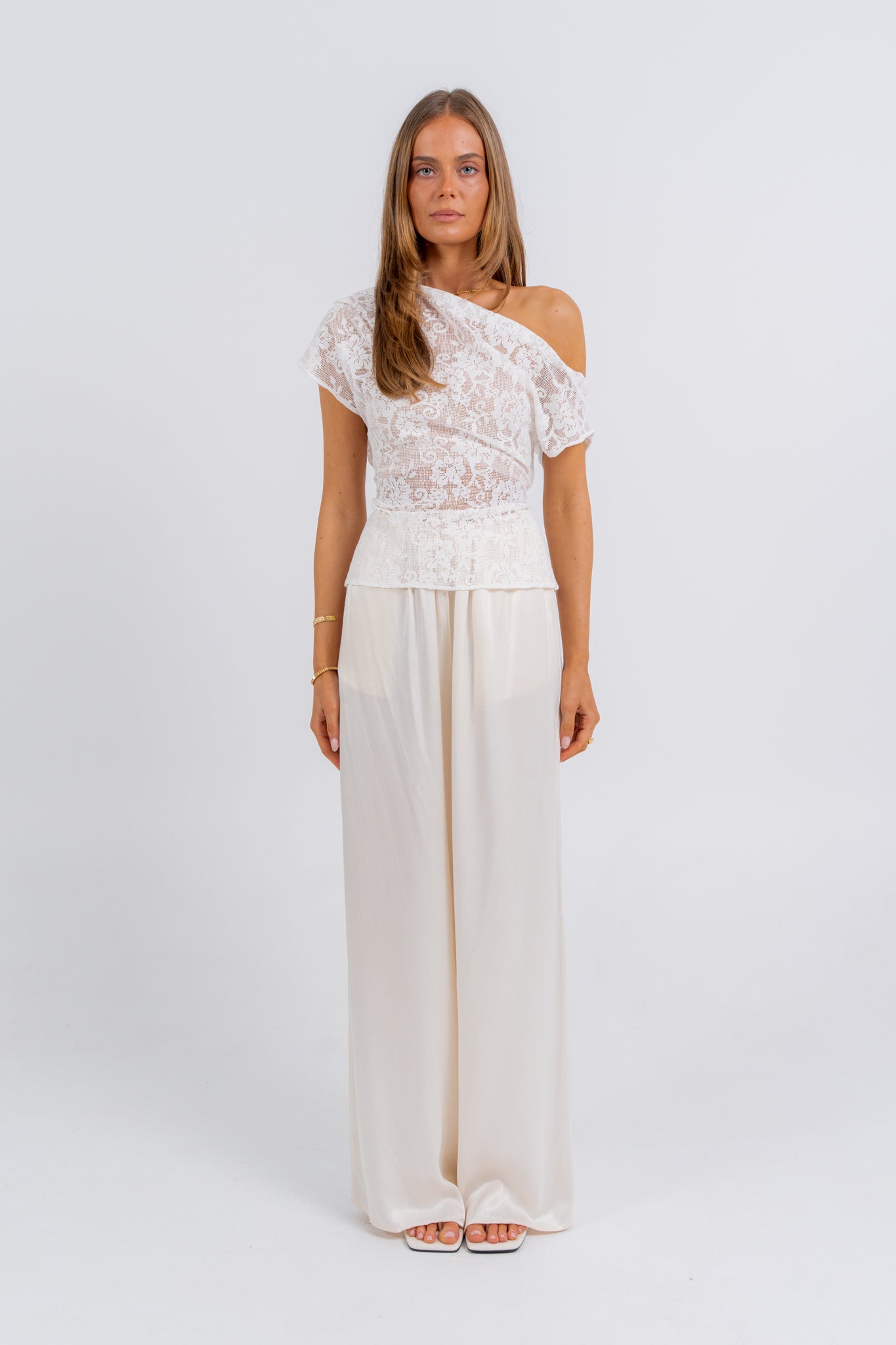 Harlow Lace Top Ivory