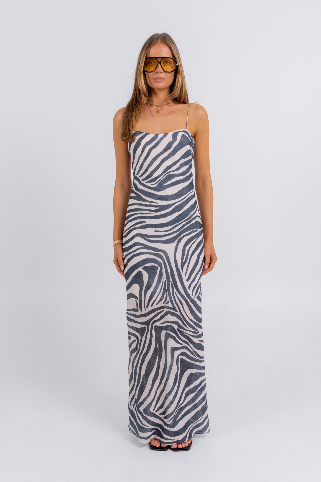 Venetian Maxi Dress Zebra Print
