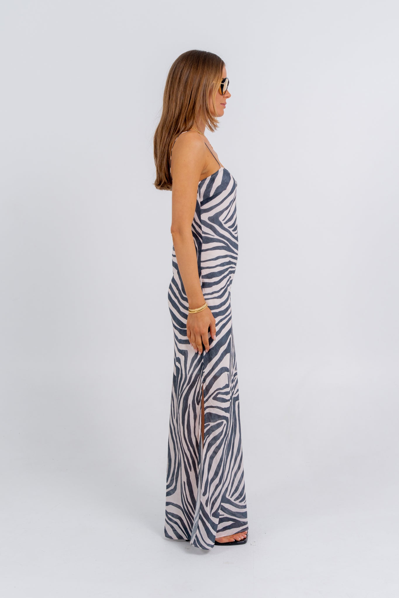 Venetian Maxi Dress Zebra Print