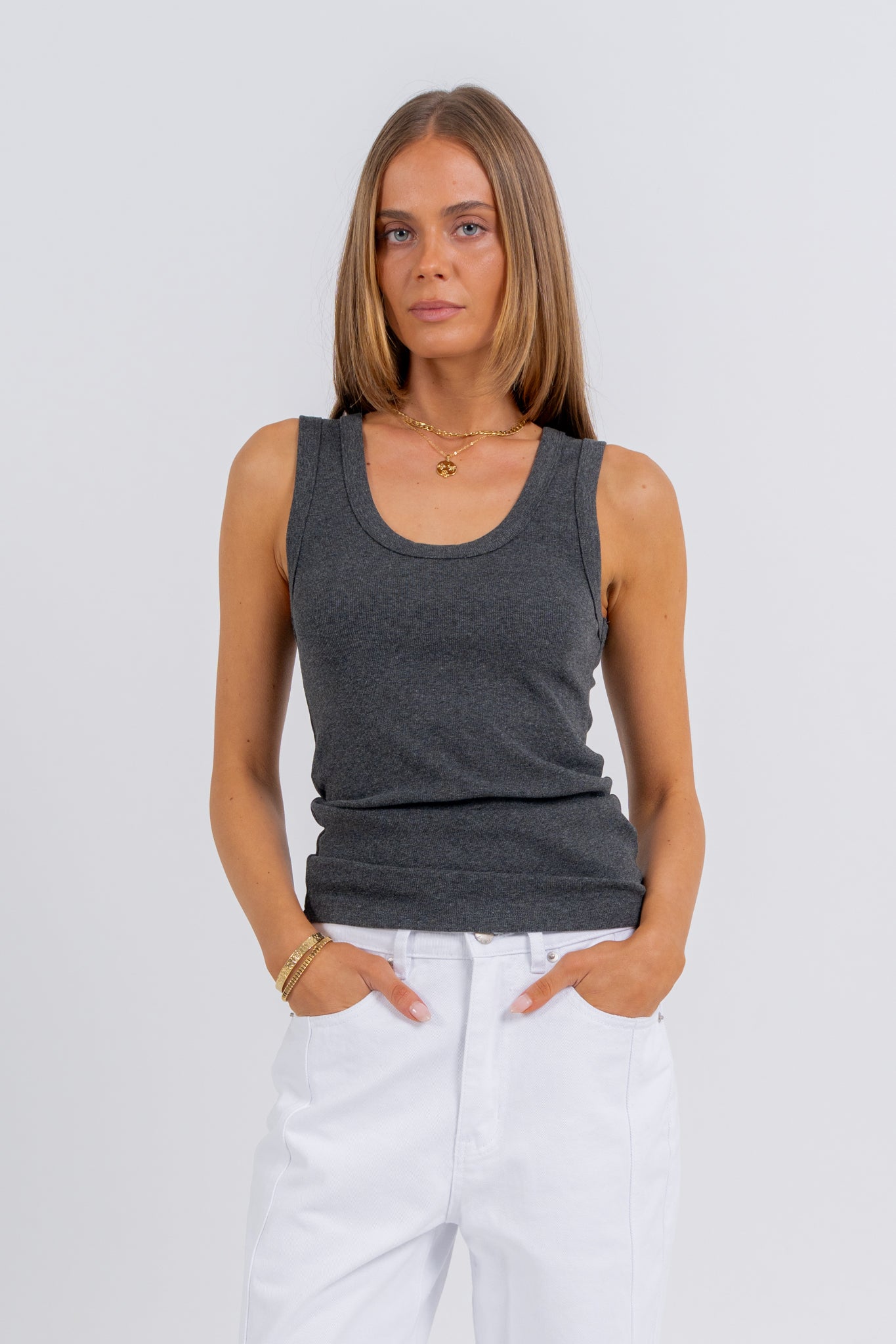 Gemma Tank Charcoal
