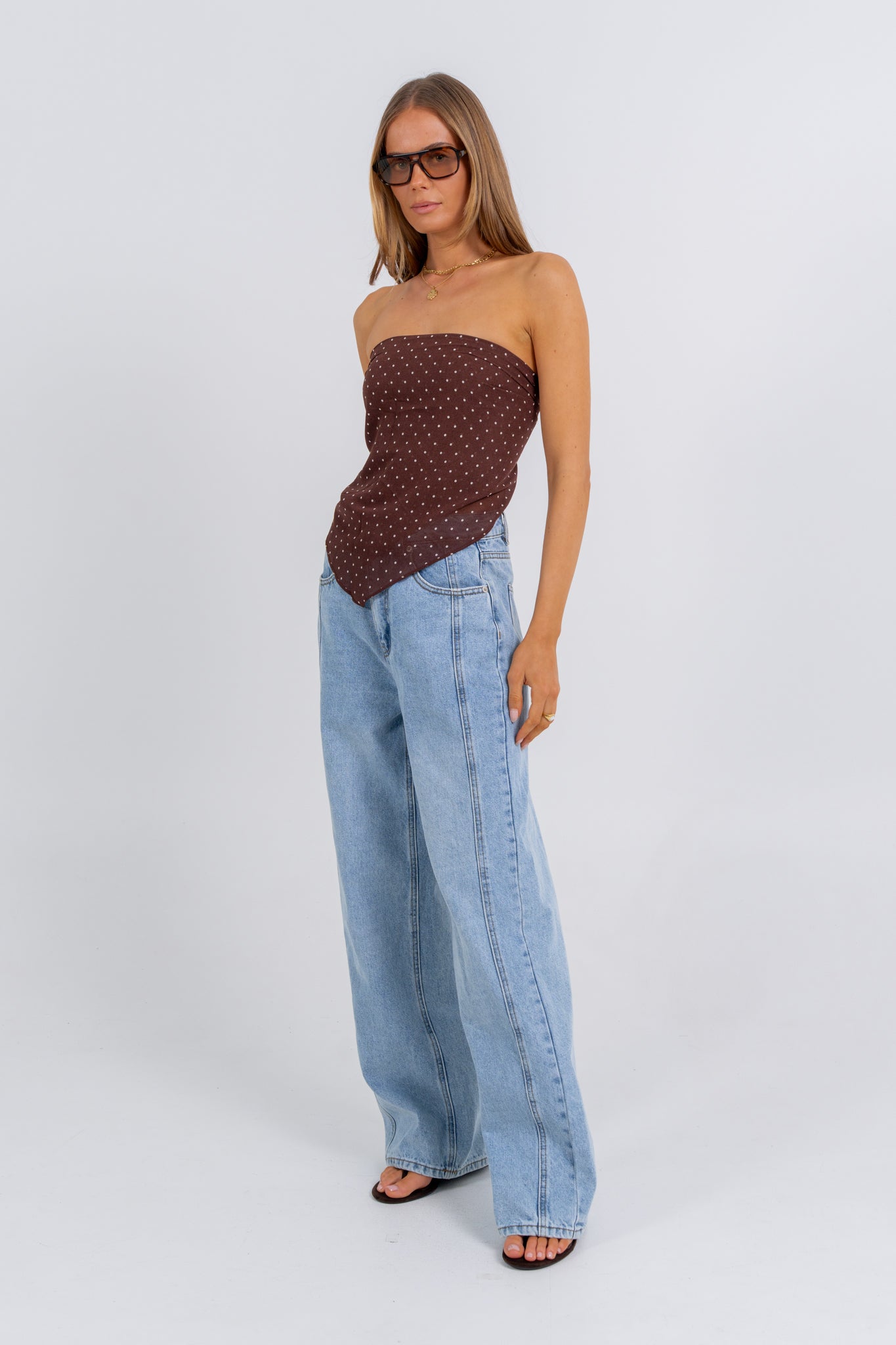 Mimi Scarf Top Polka Dot