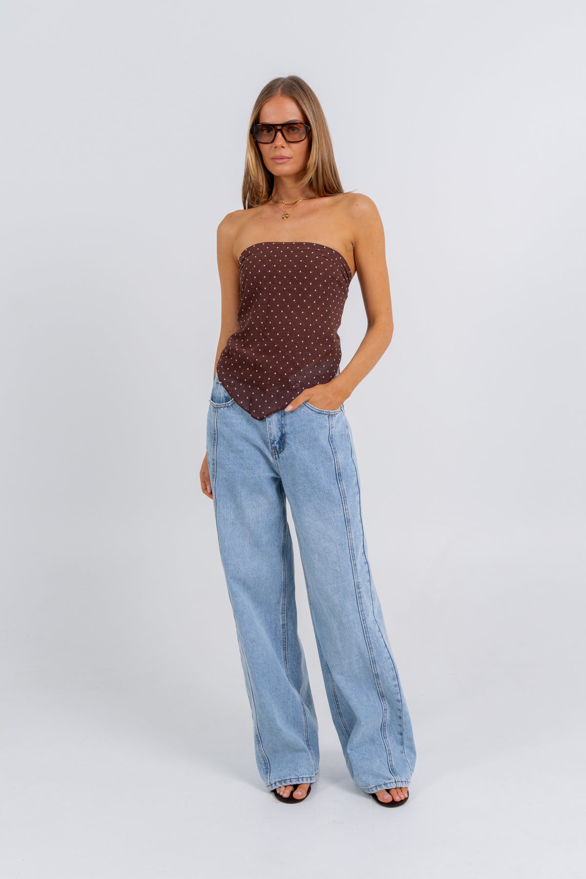 Mimi Scarf Top Polka Dot
