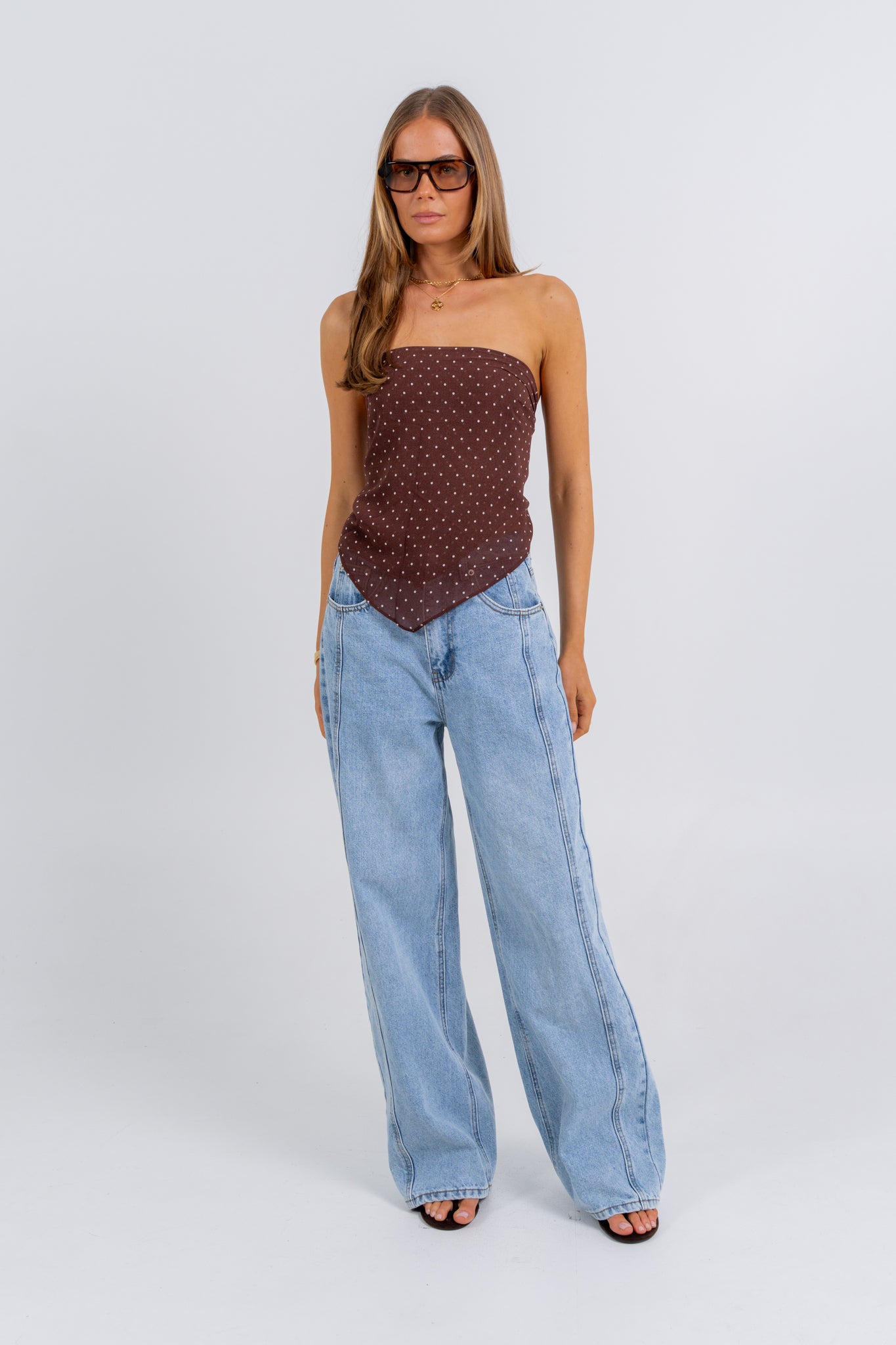 Mimi Scarf Top Polka Dot