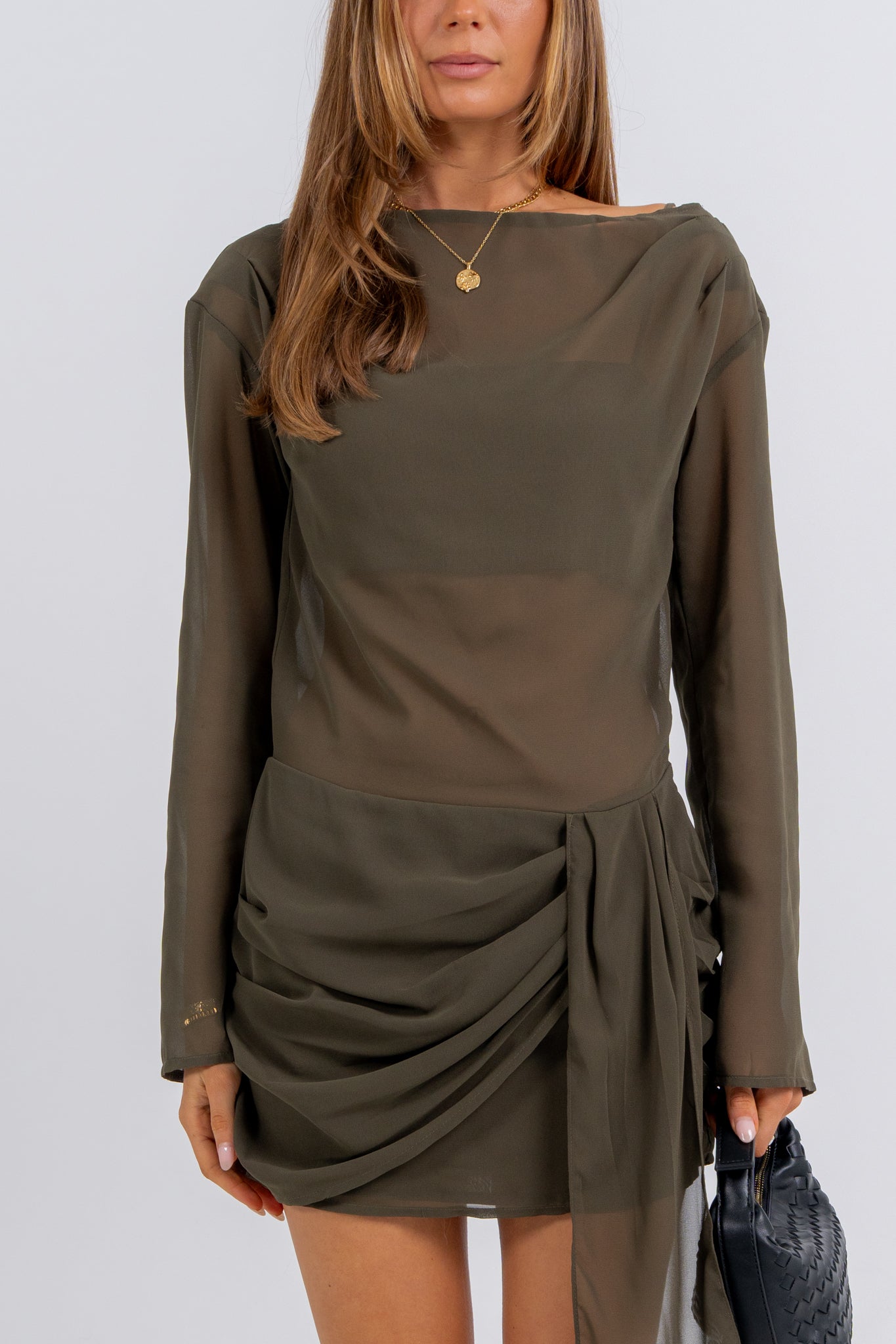 Hetty Mini Dress Khaki