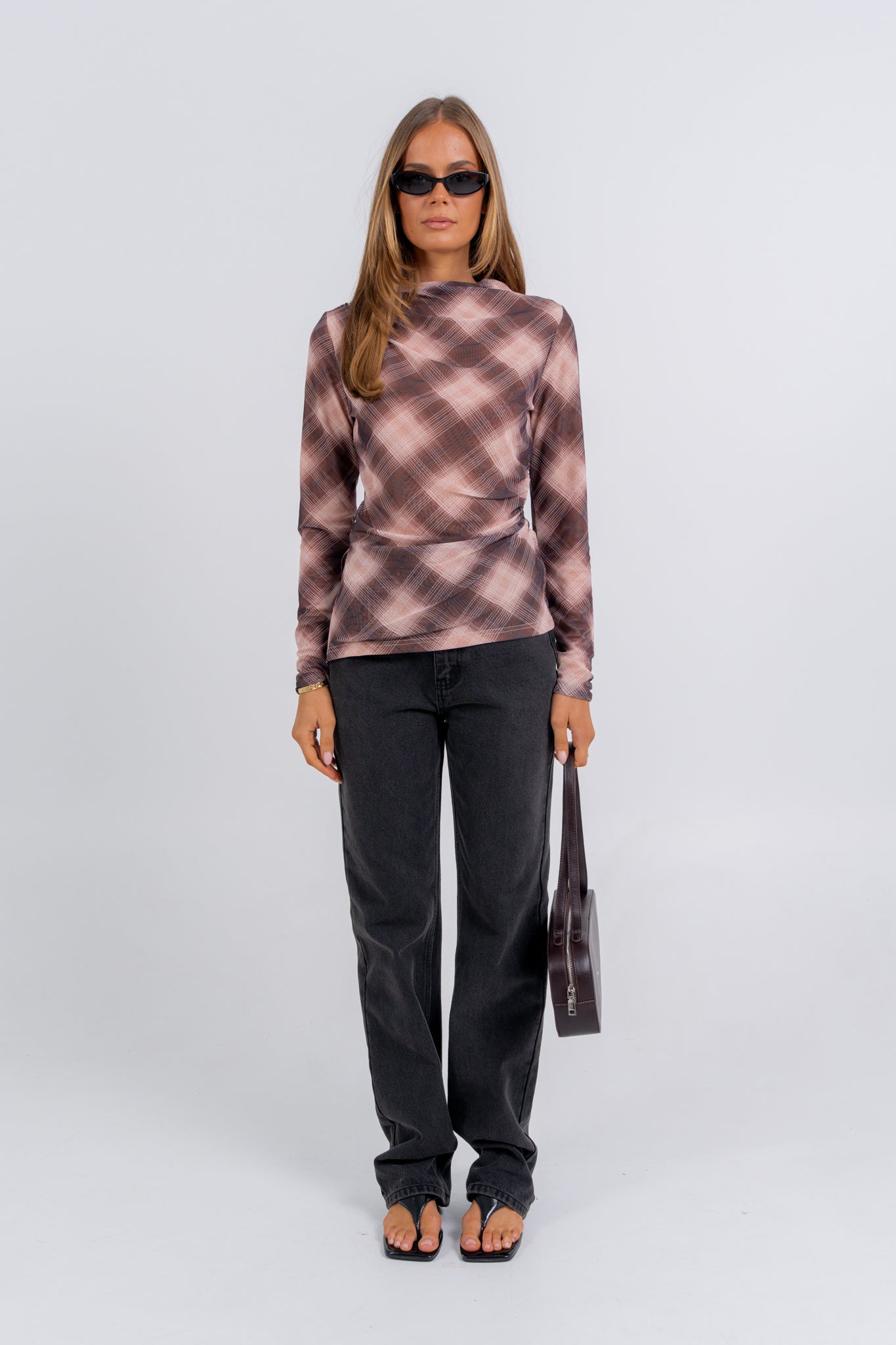 Orlanda Top Plaid