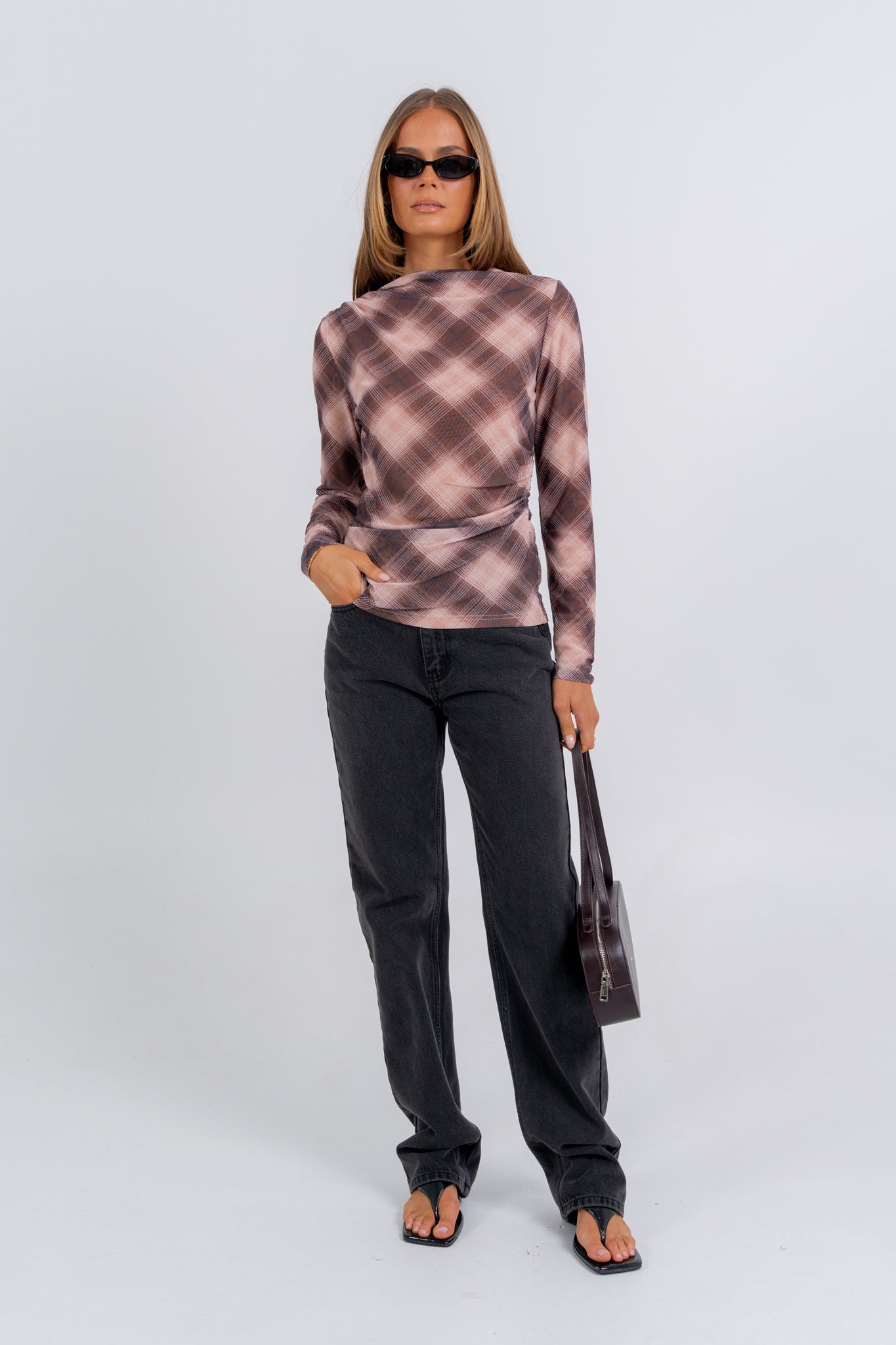 Orlanda Top Plaid