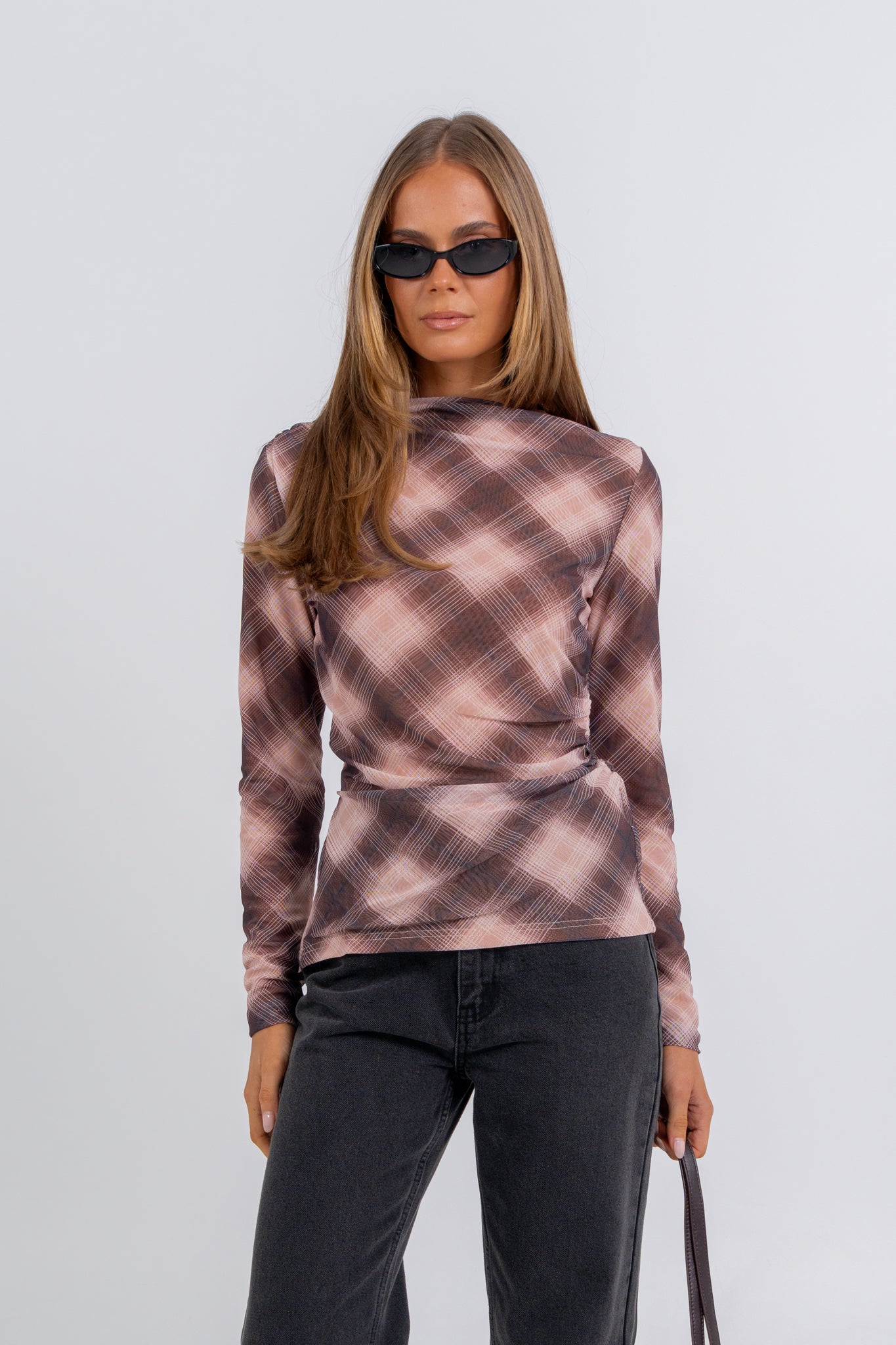 Orlanda Top Plaid