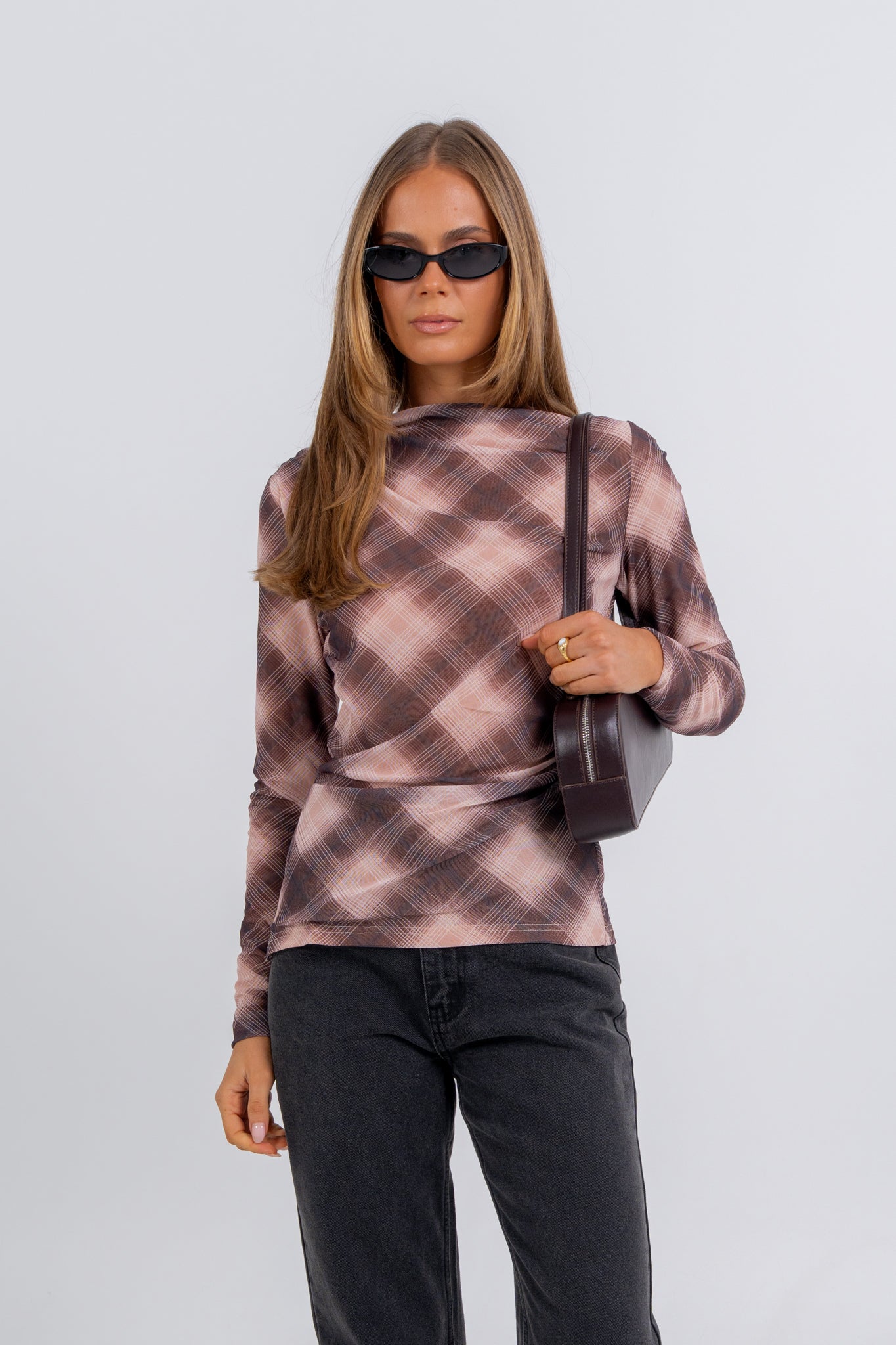 Orlanda Top Plaid