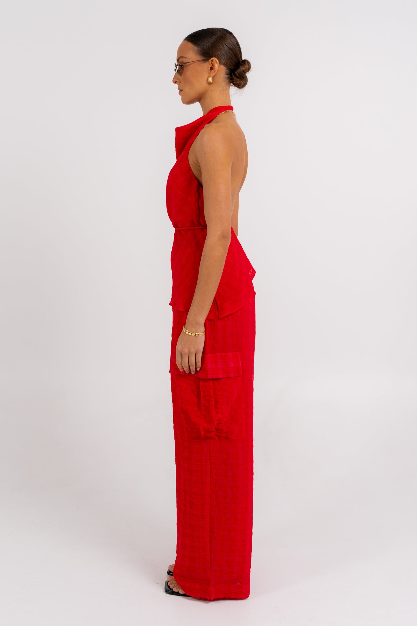 Uniah Halter Top Red