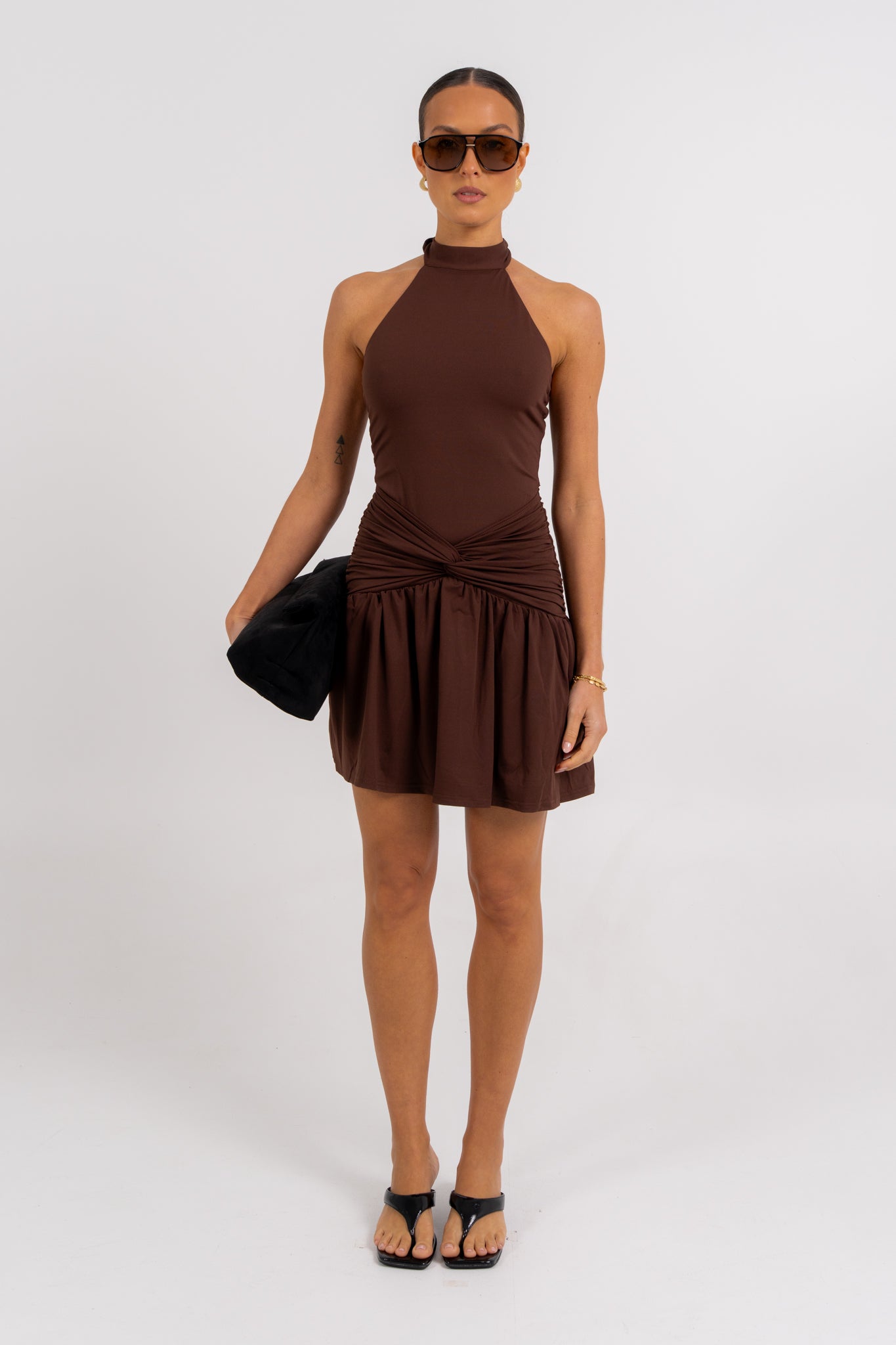 Xena Mini Dress Chocolate