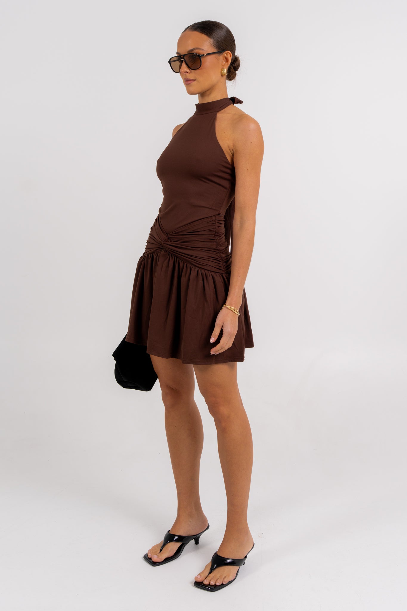 Xena Mini Dress Chocolate
