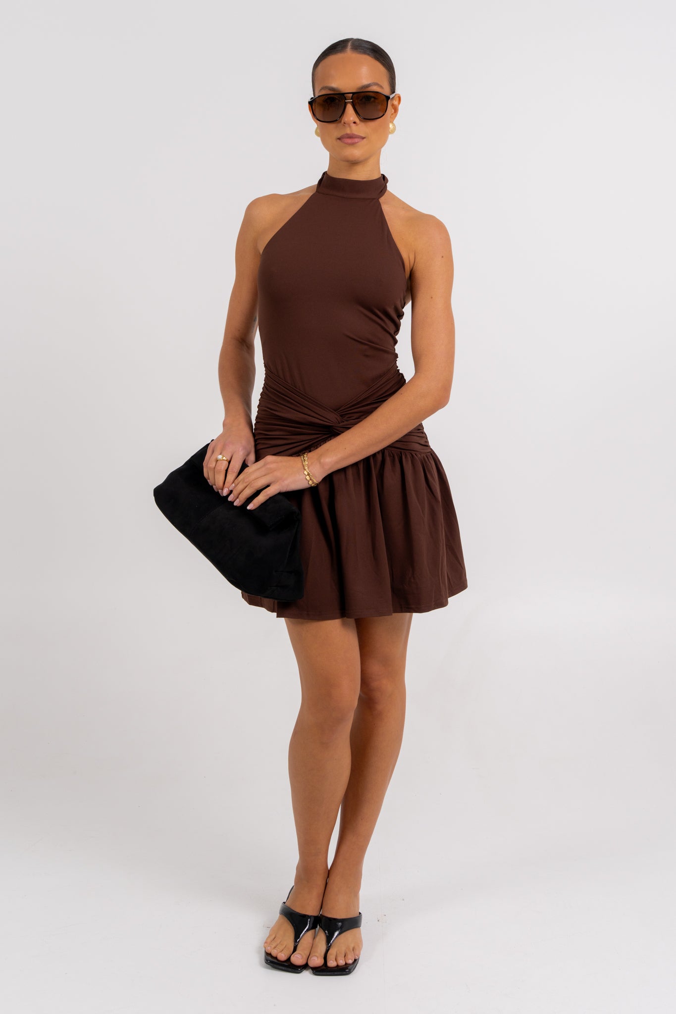 Xena Mini Dress Chocolate