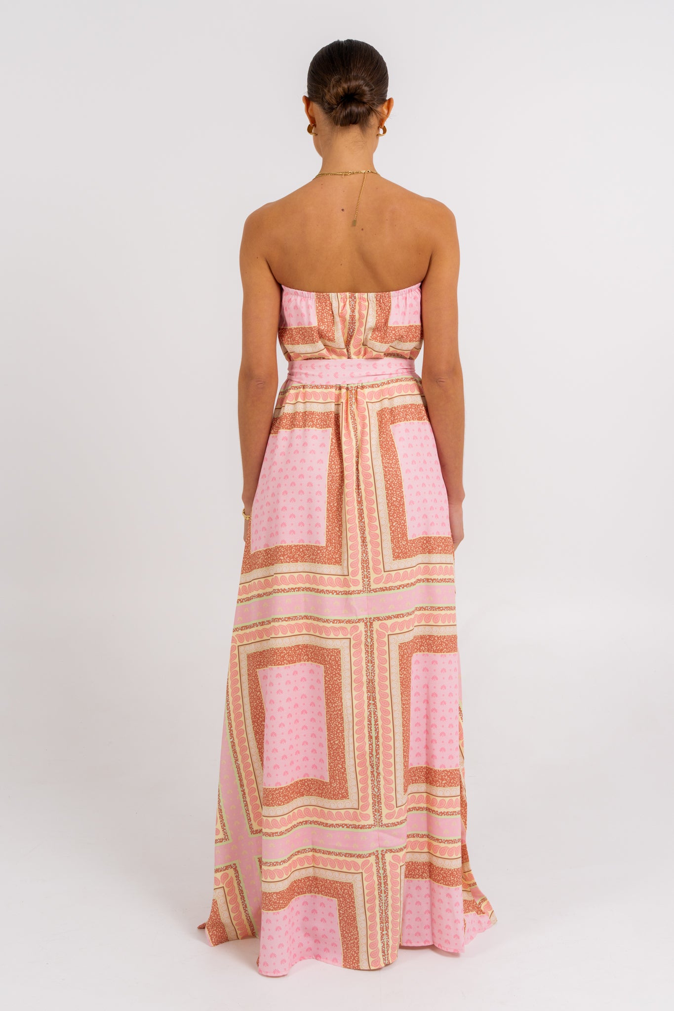 Phoenix Maxi Dress Pink Tile