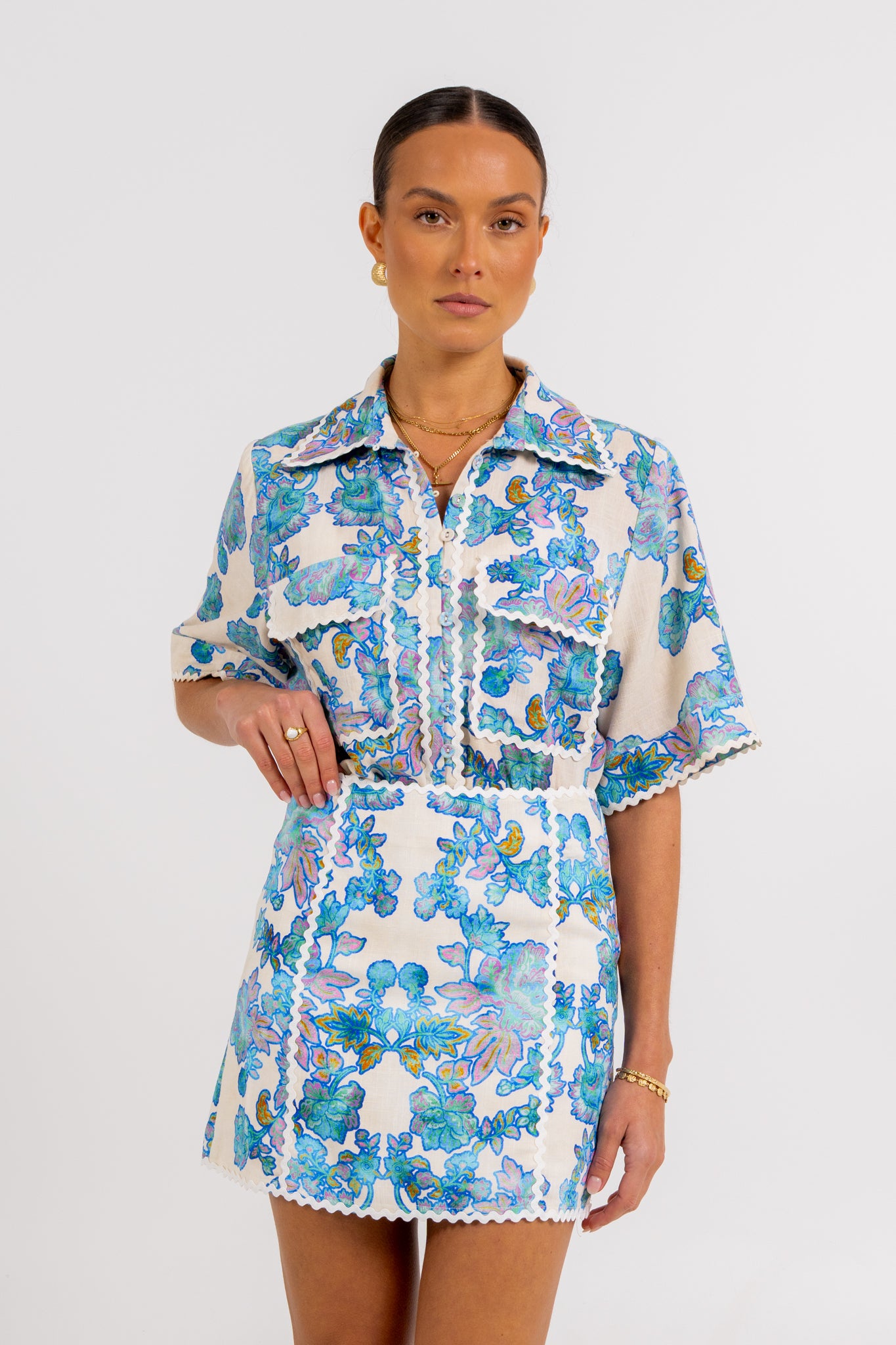 Aprire Mini Skirt Inkora Print