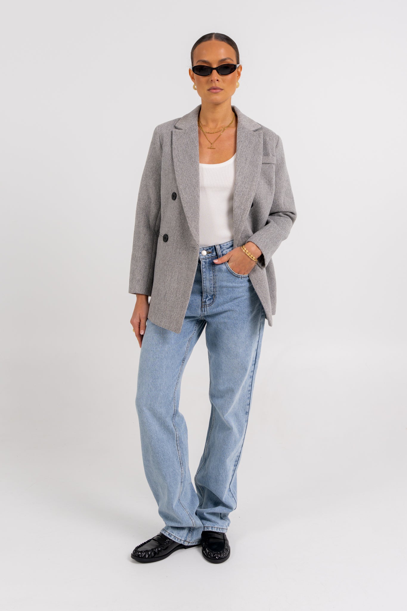 Mila Blazer Charcoal