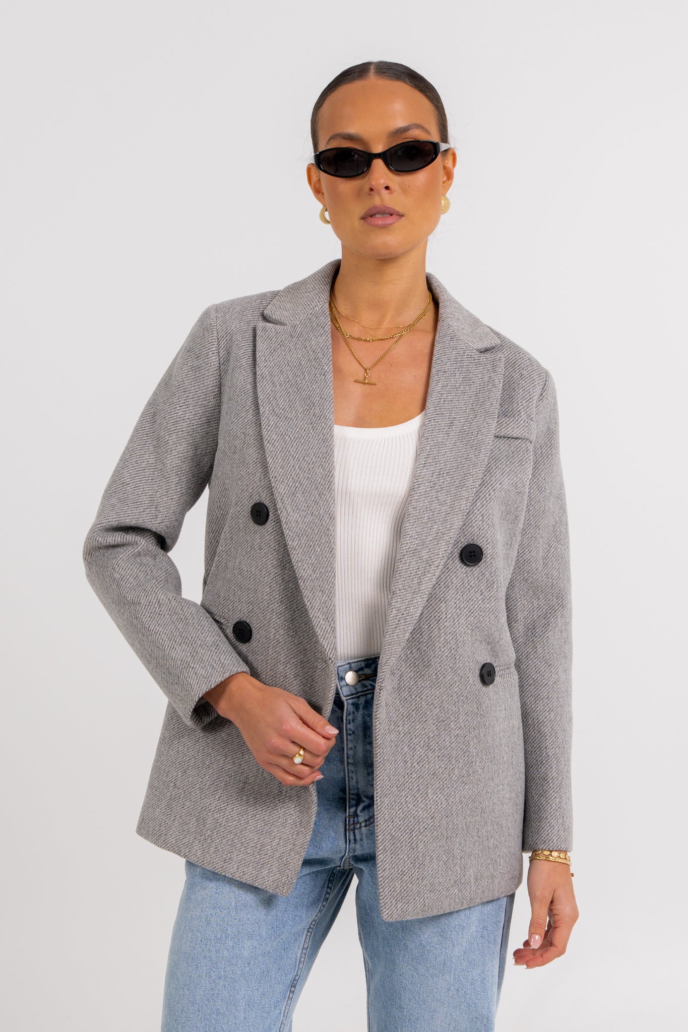 Mila Blazer Charcoal