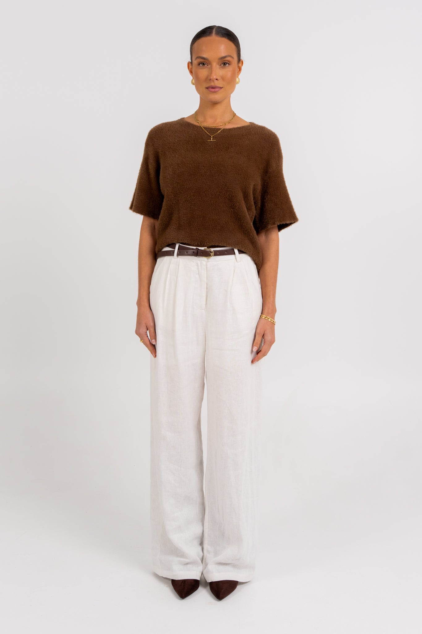 Vivien Linen Pant White