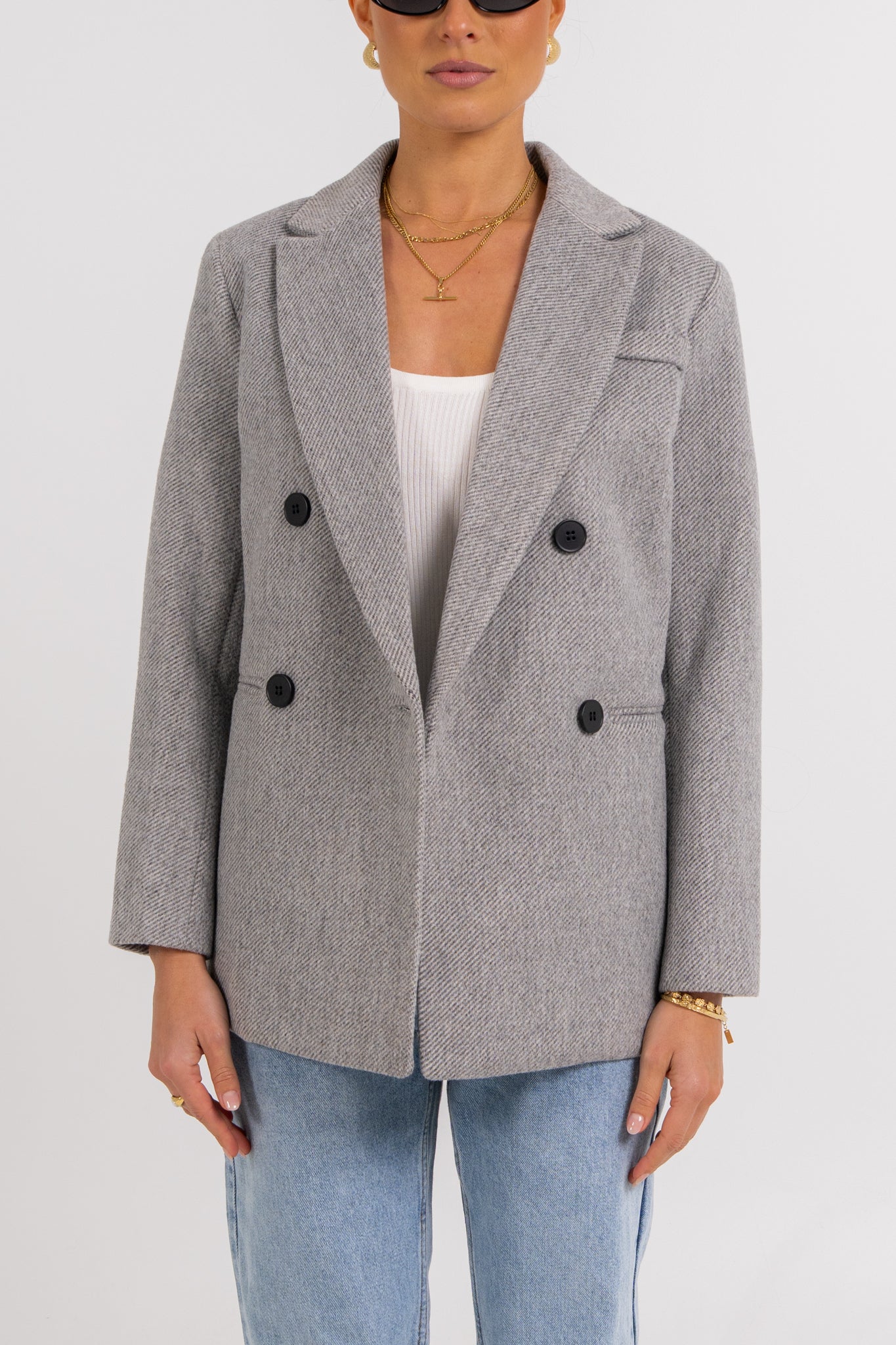 Mila Blazer Charcoal