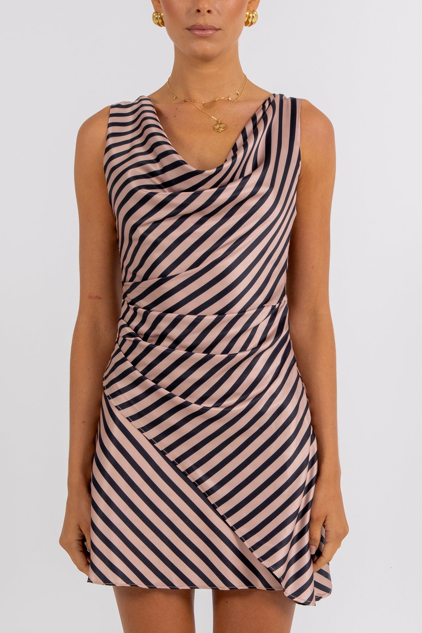 Kirah Mini Dress Black Stripe