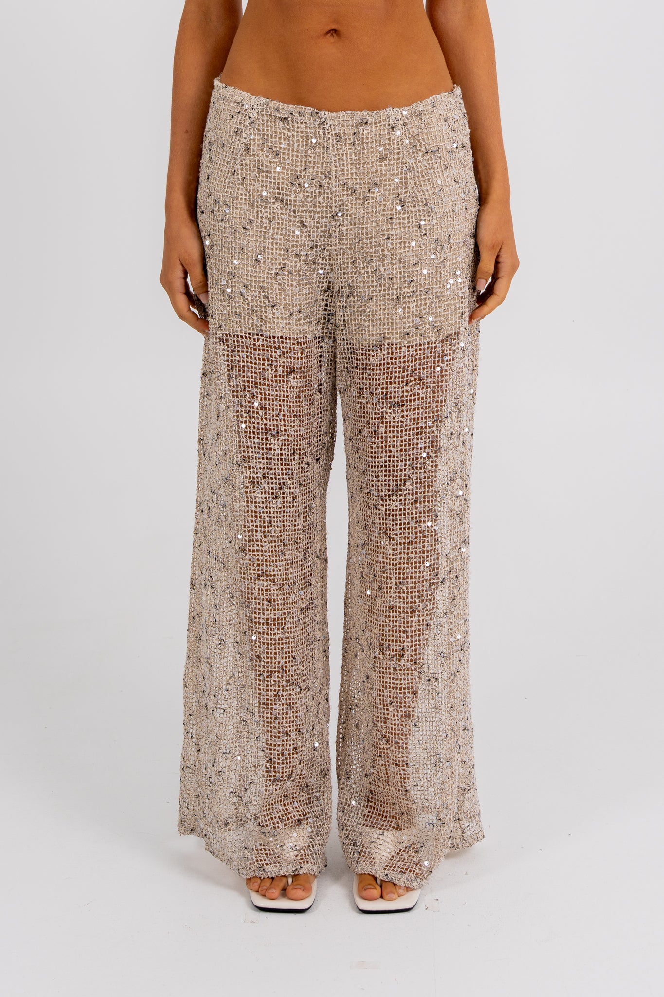 Juno Sequin Pant Beige