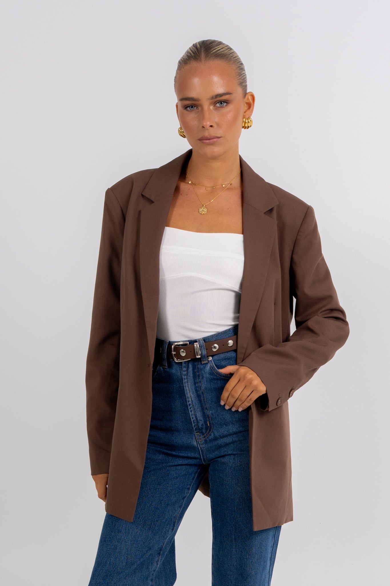 PRE ORDER Quade Blazer Chocolate