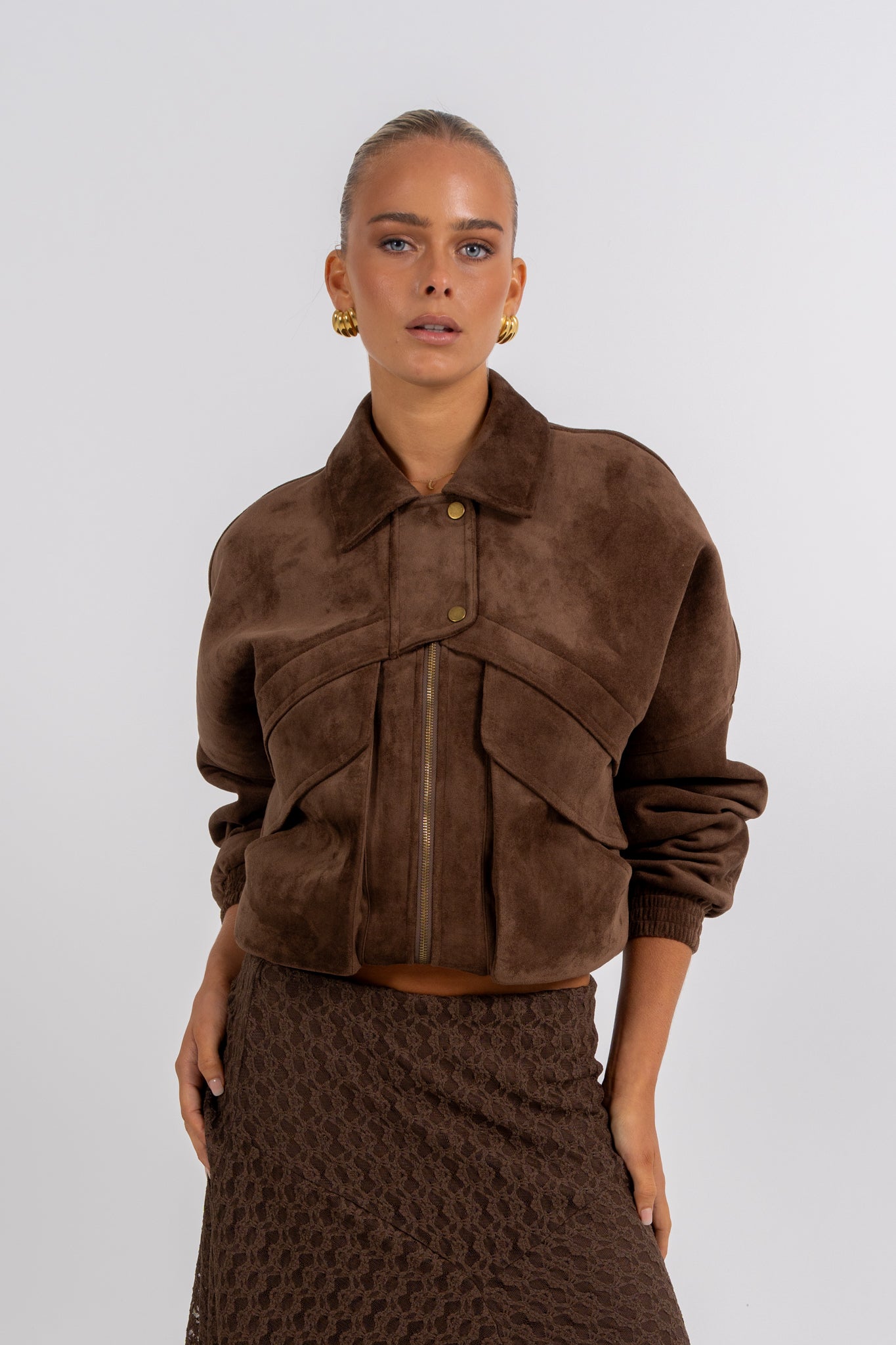 Jade Midi Skirt Chocolate