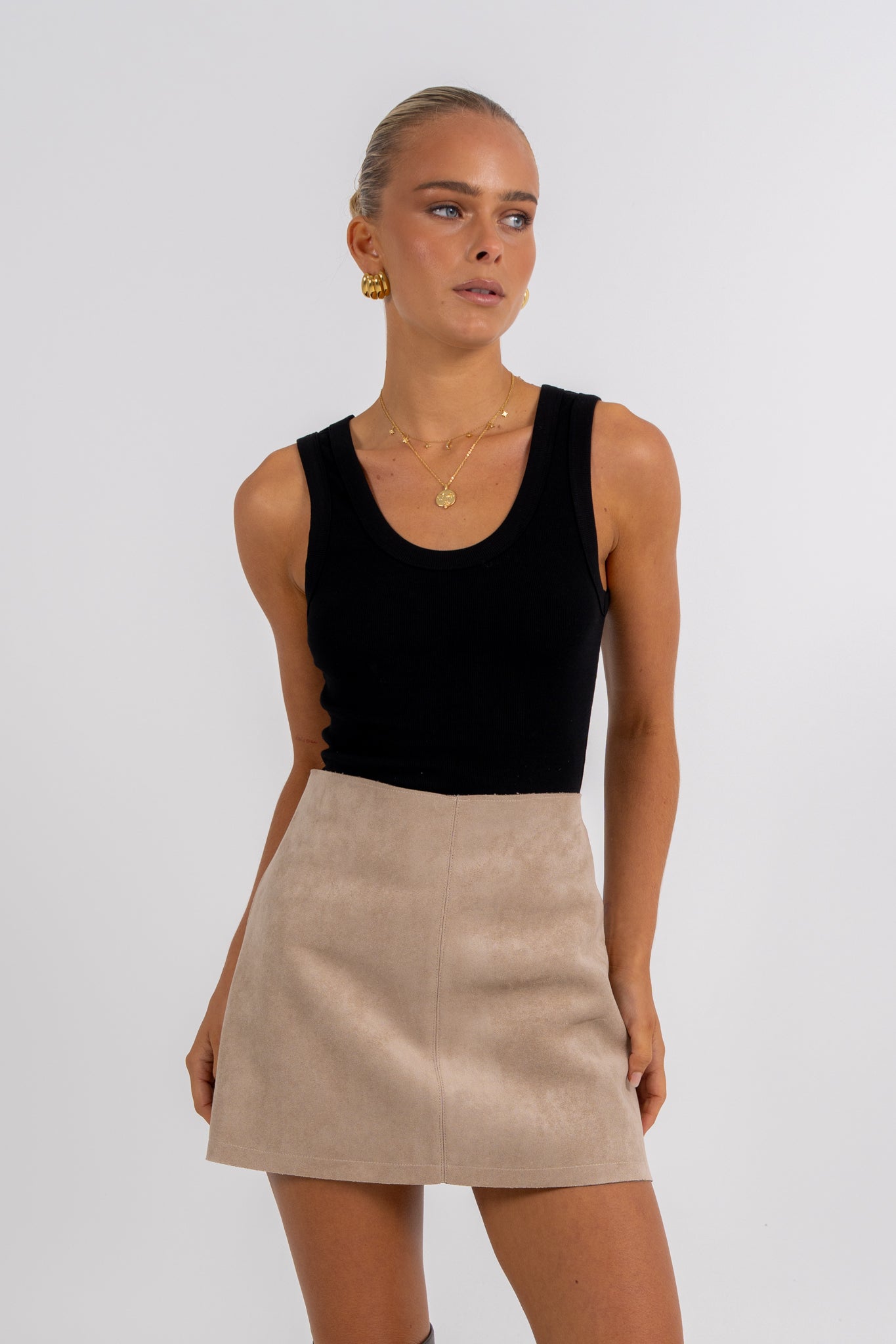 Reya Mini Skirt Stone