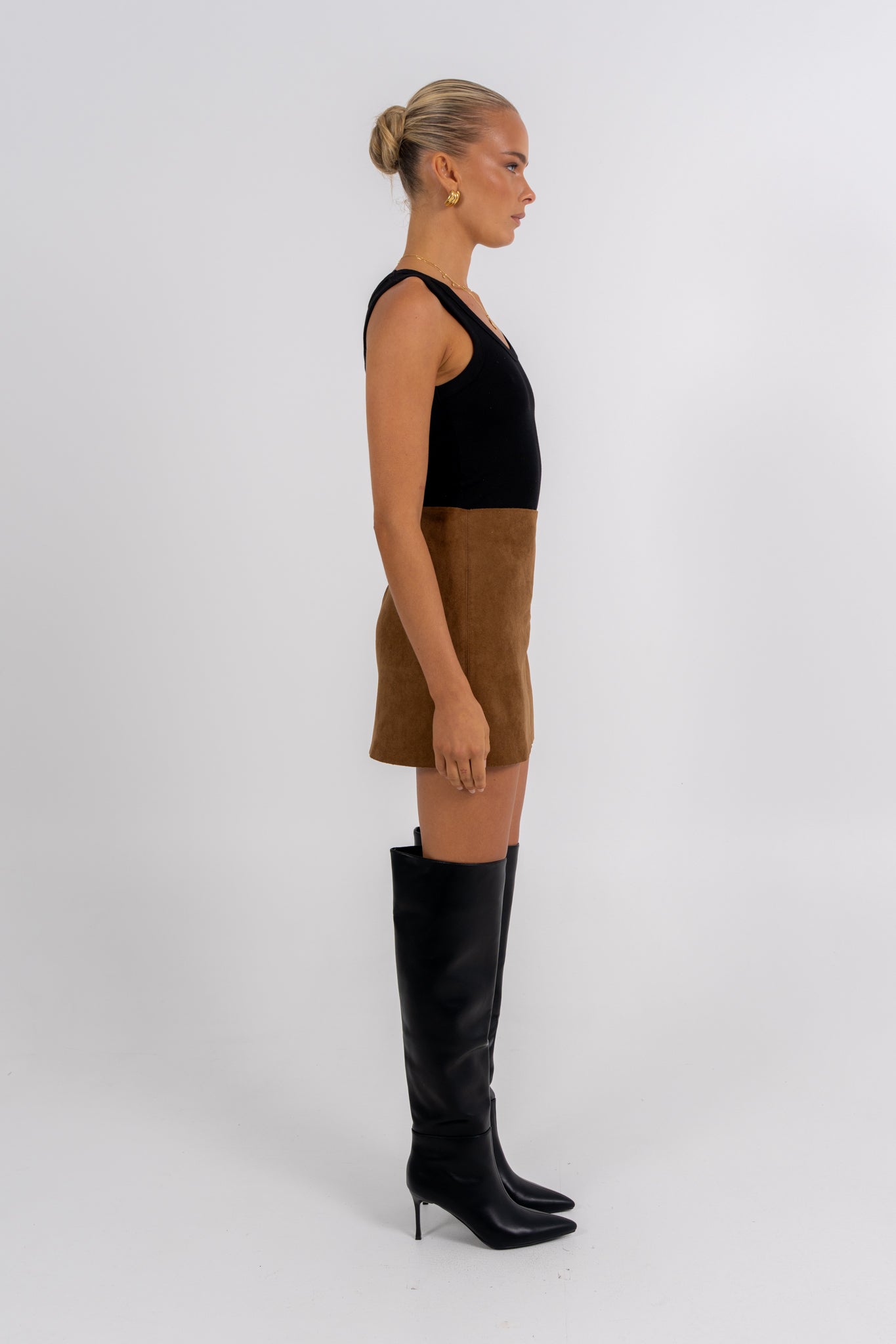 Reya Mini Skirt Tan Brown