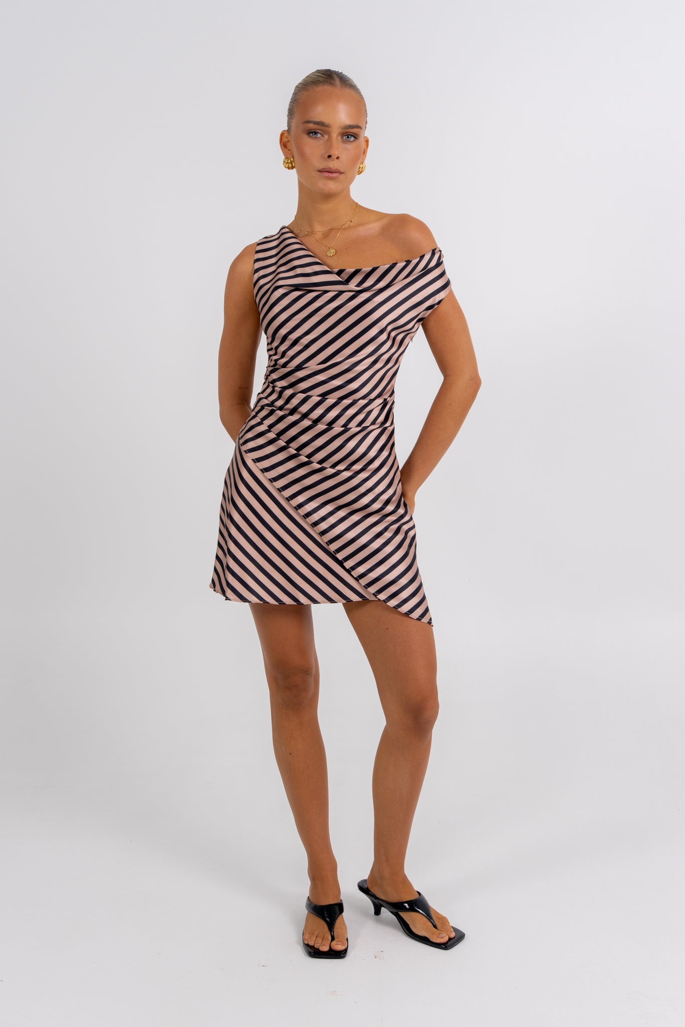 Kirah Mini Dress Black Stripe