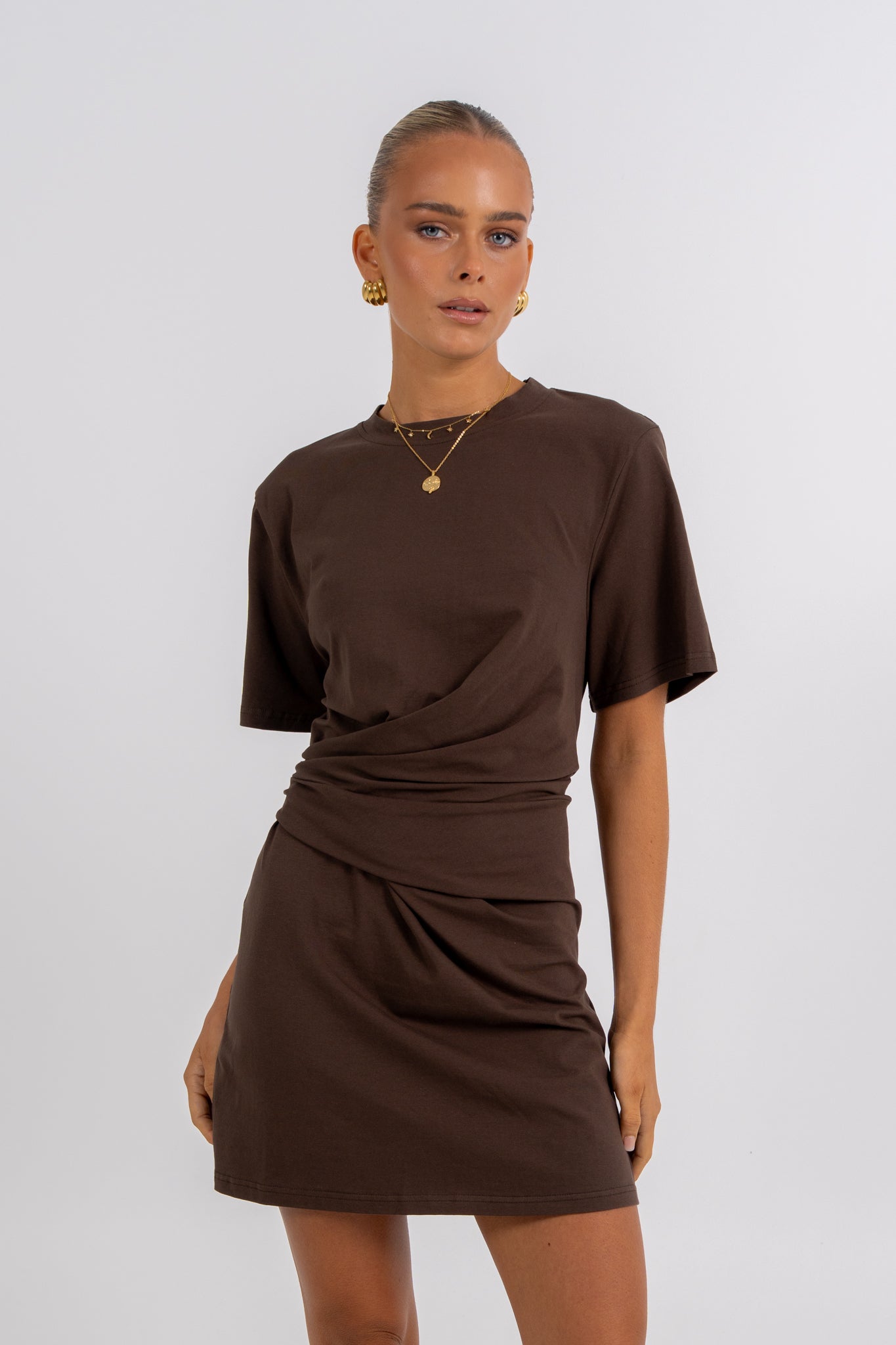 Gwendolyn Mini Dress Chocolate