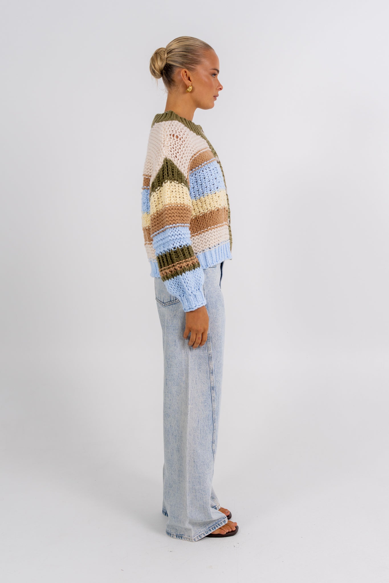 Lenora Cardigan Desert Stripe