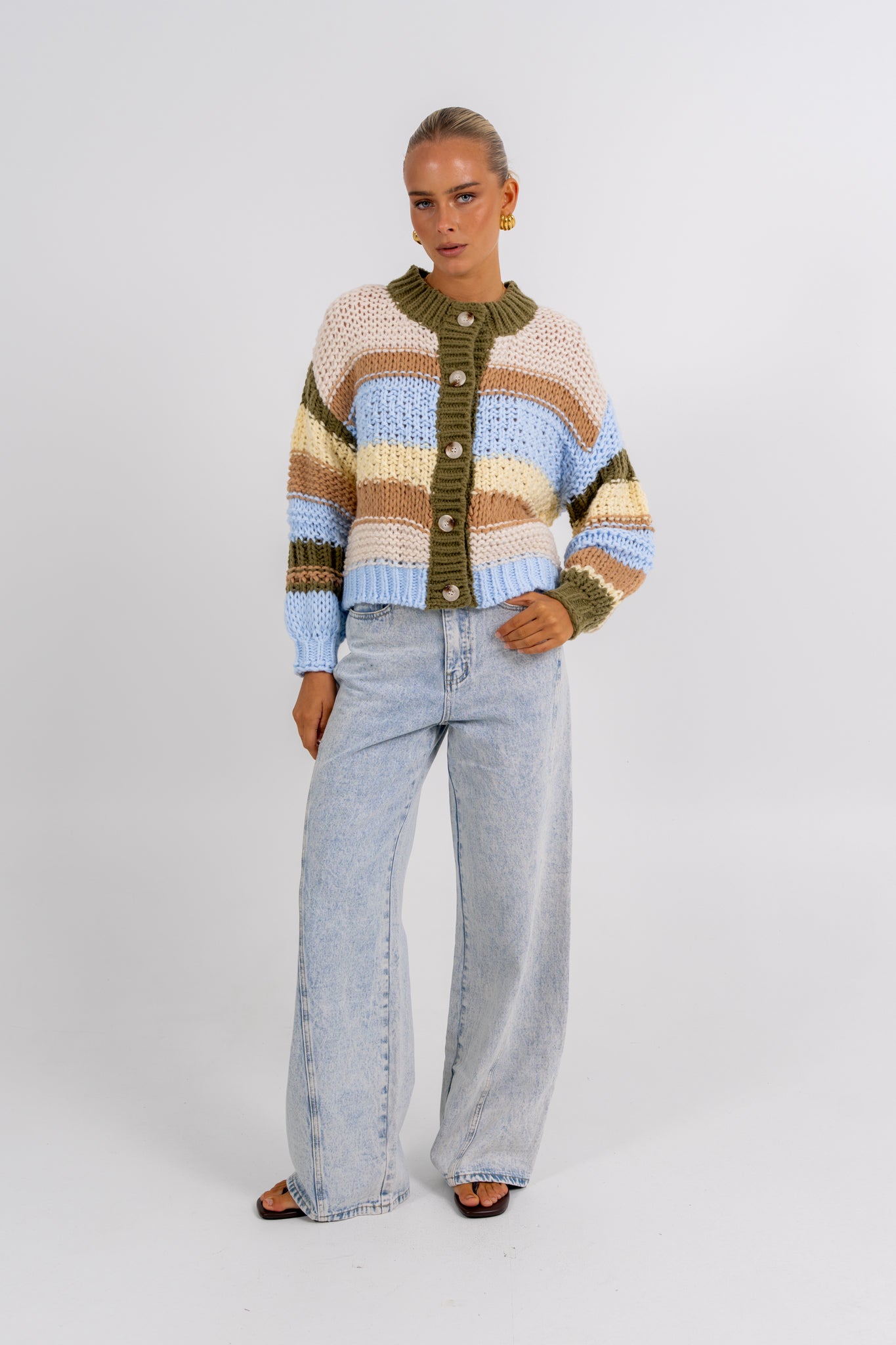Lenora Cardigan Desert Stripe