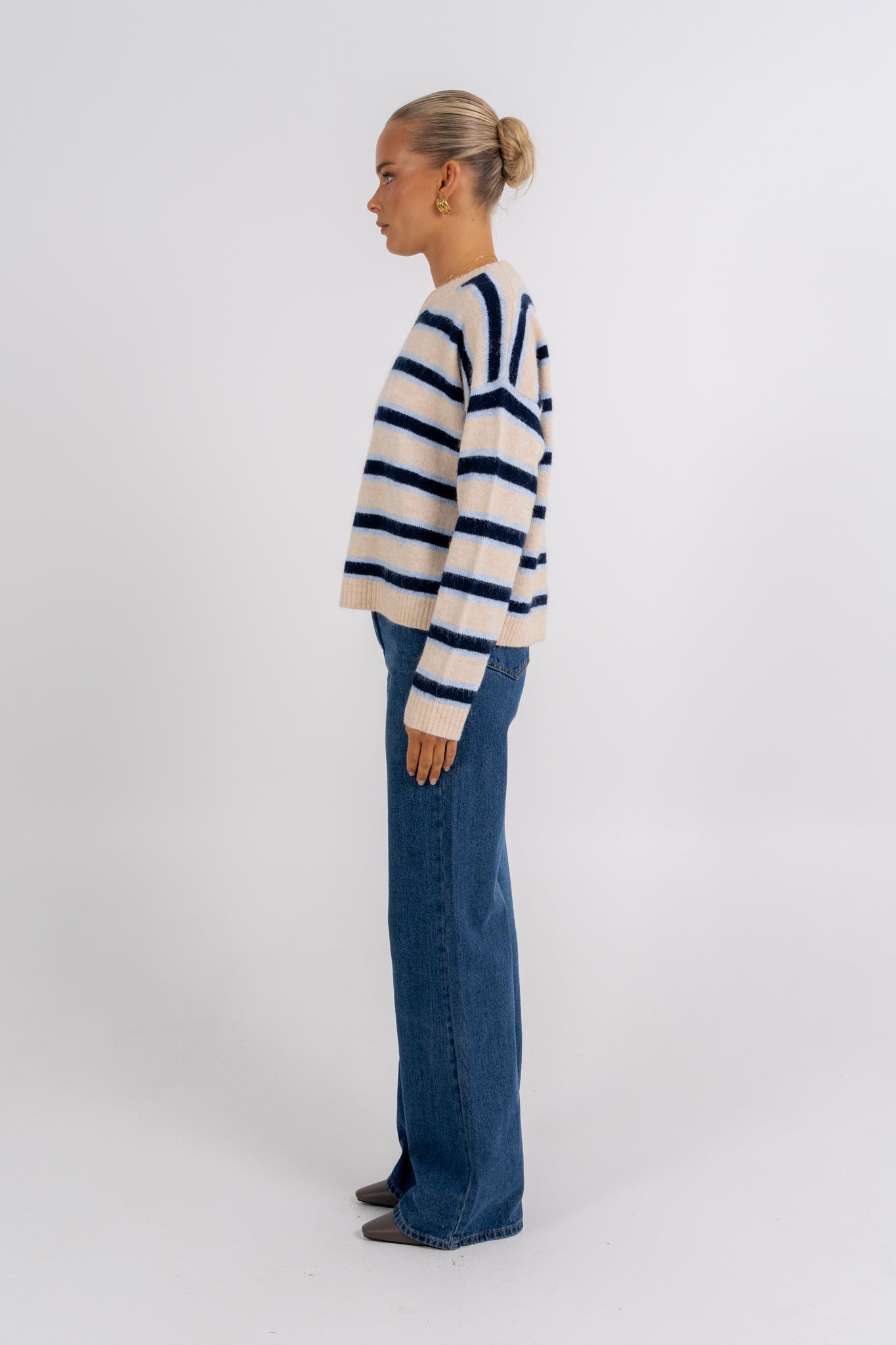 Ulyzer Knit Jumper Blue Stripe