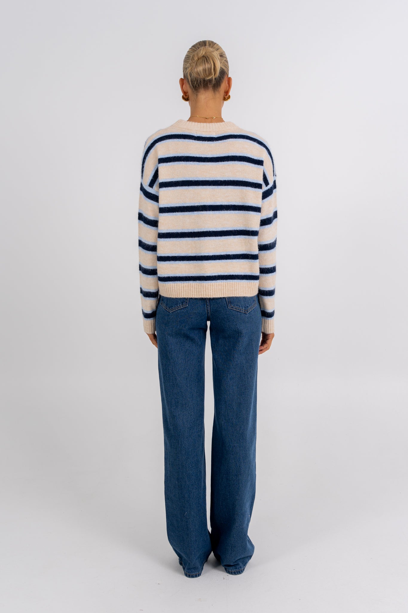 Ulyzer Knit Jumper Blue Stripe