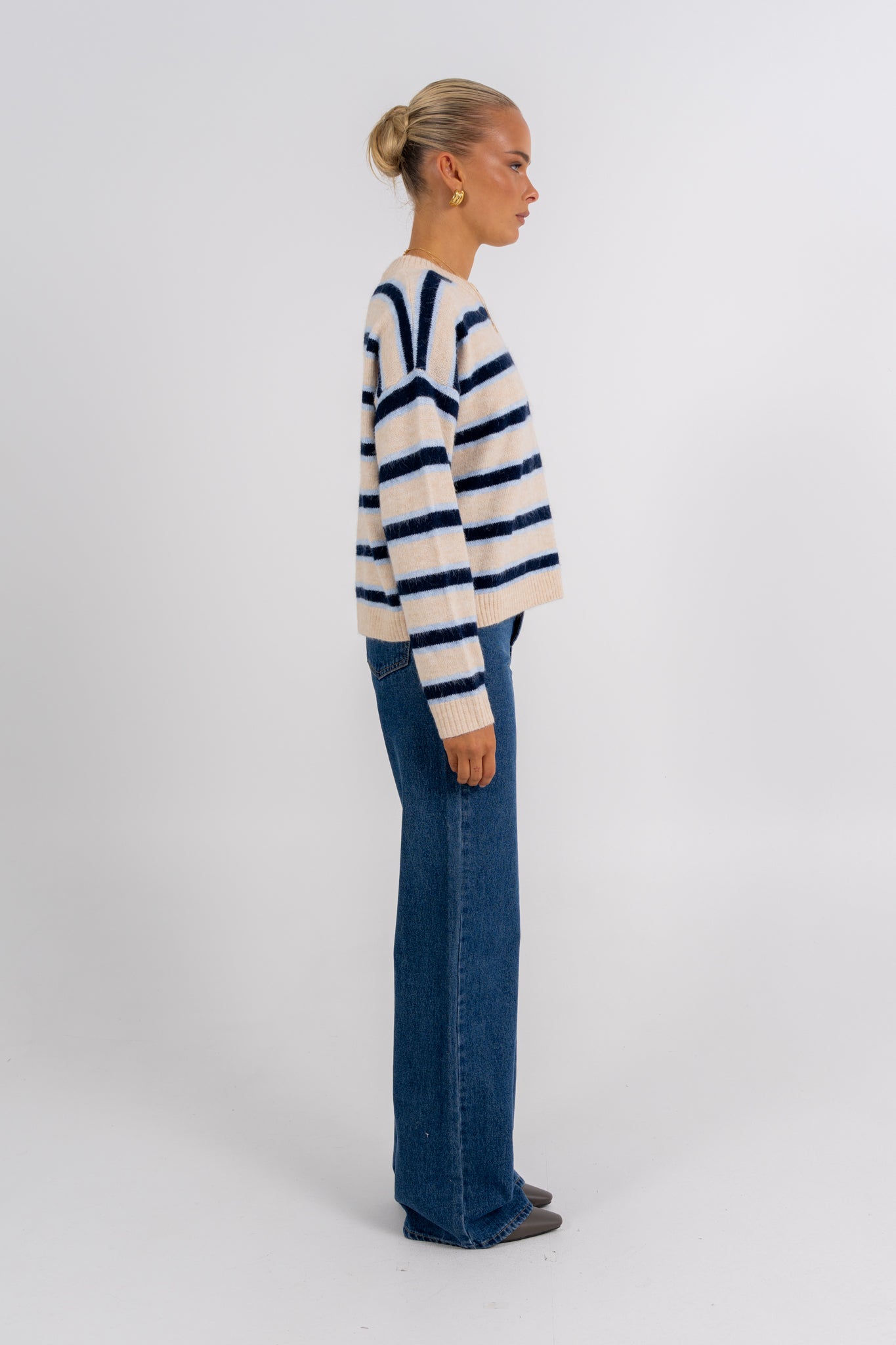 Ulyzer Knit Jumper Blue Stripe