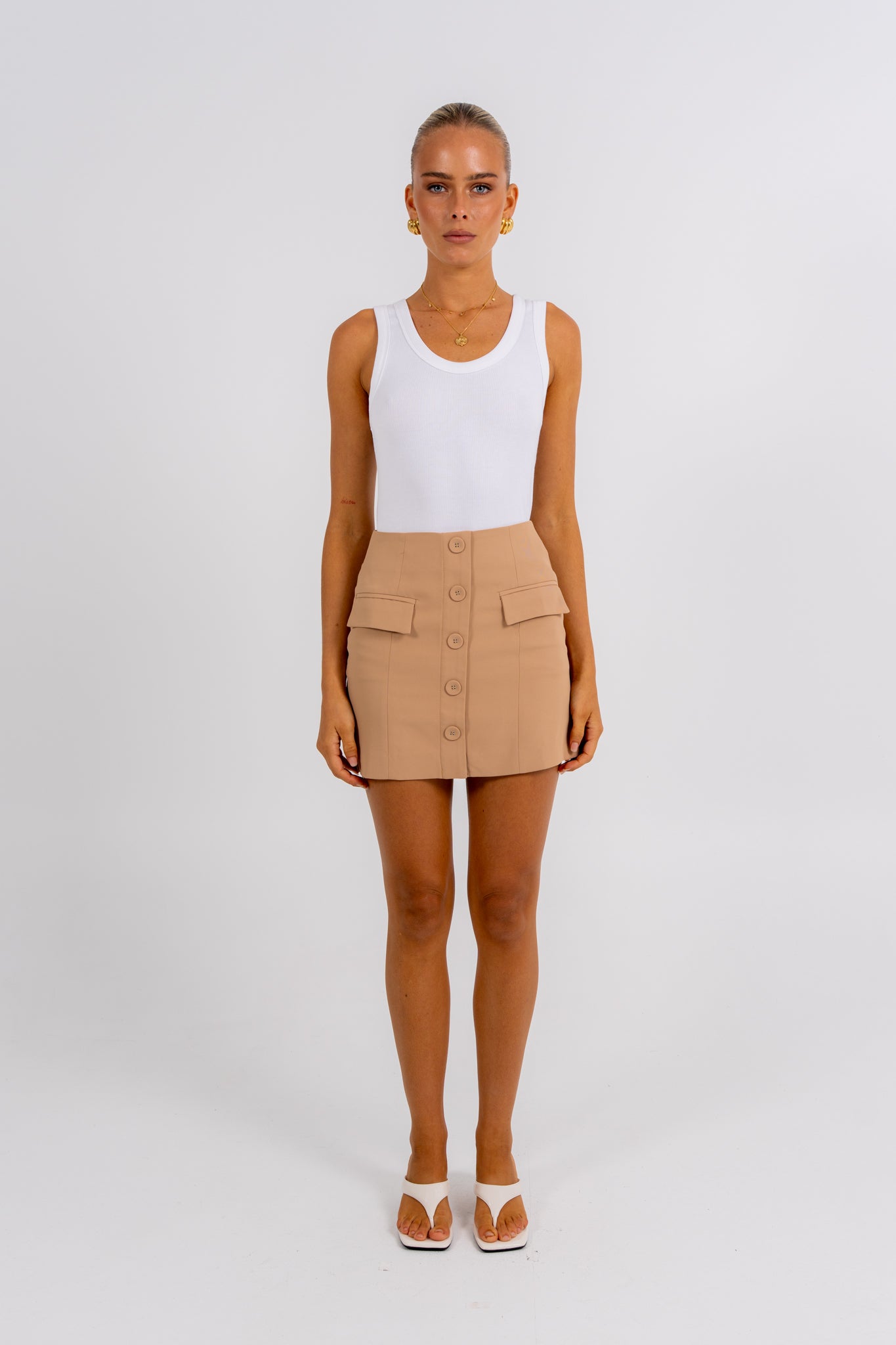 Haider Mini Skirt Beige