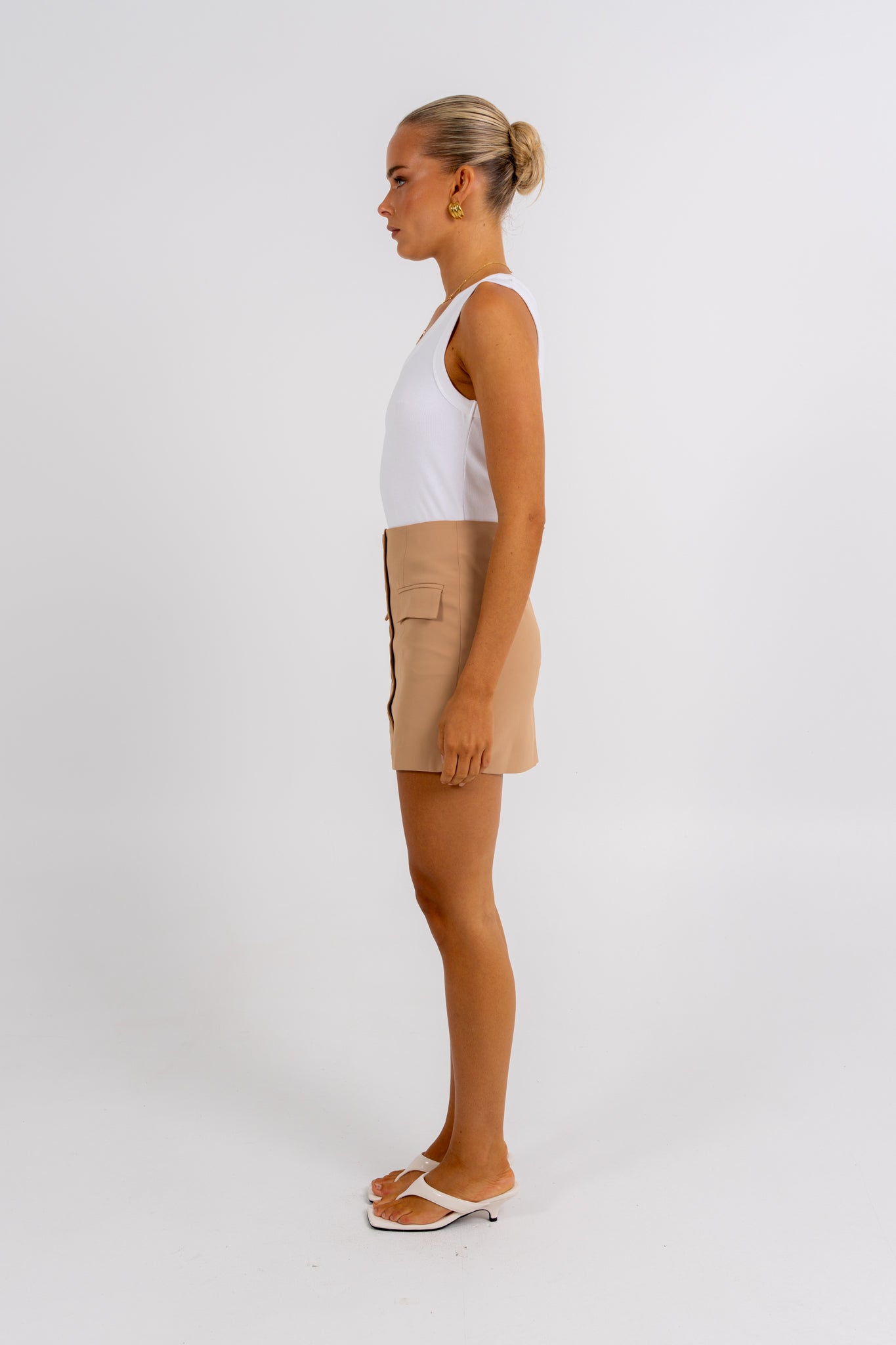 Haider Mini Skirt Beige